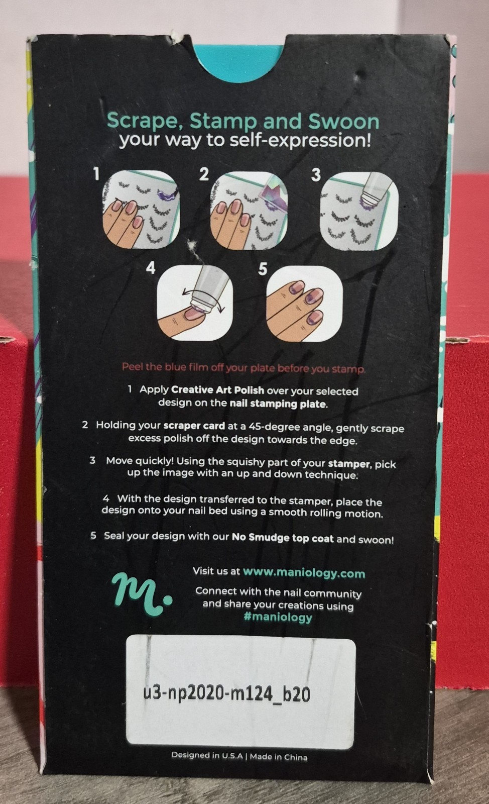 Maniology M124 Geometric, Abstract, and Music-Themed Designs Nail Stamping Plate