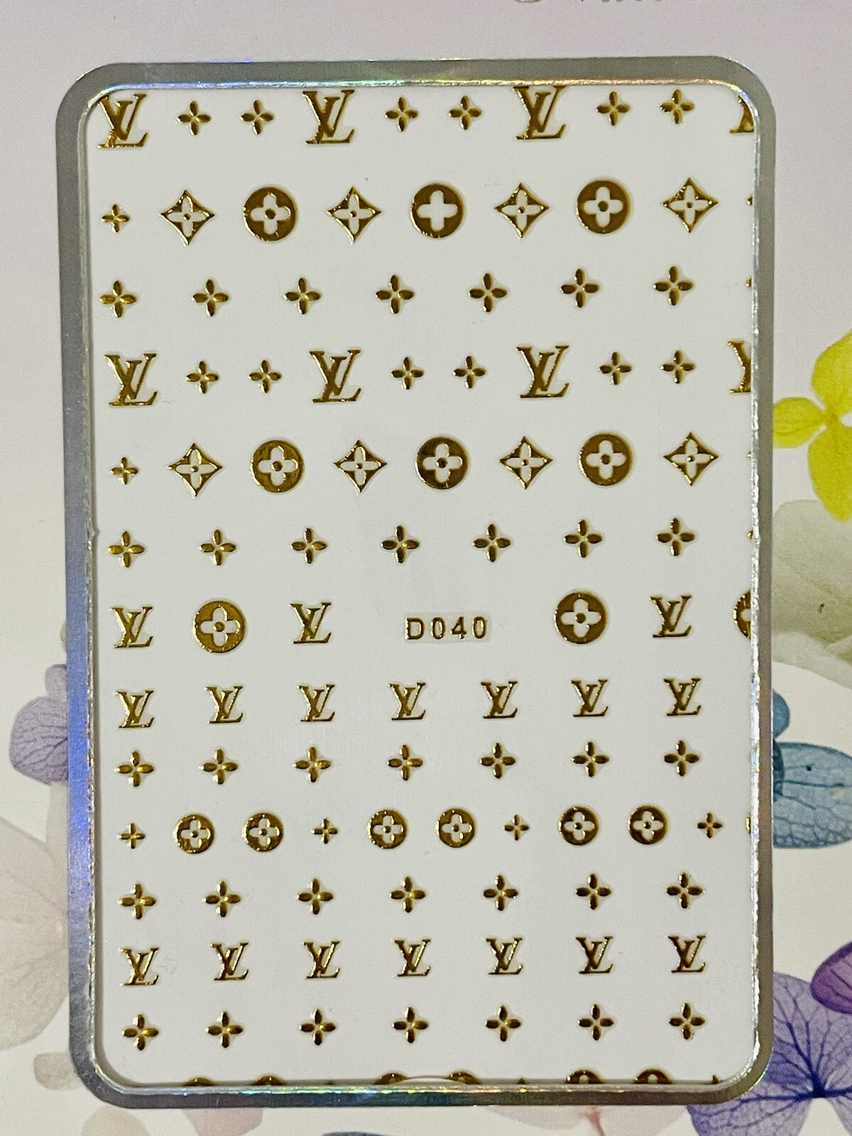 3D Nail Stickers Decal DIY Nail Art Decoration D039 & D040 Gold Lot (2) NEW