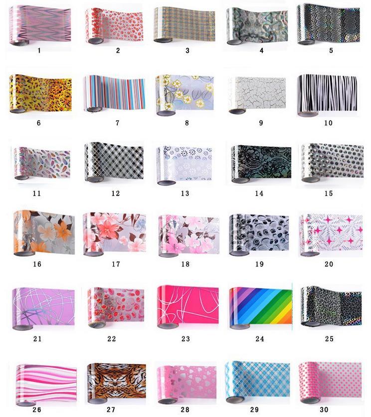 Nail Art Wrap Foils Transfer Shimmer Sticker Polish Manicure Decal Decoration