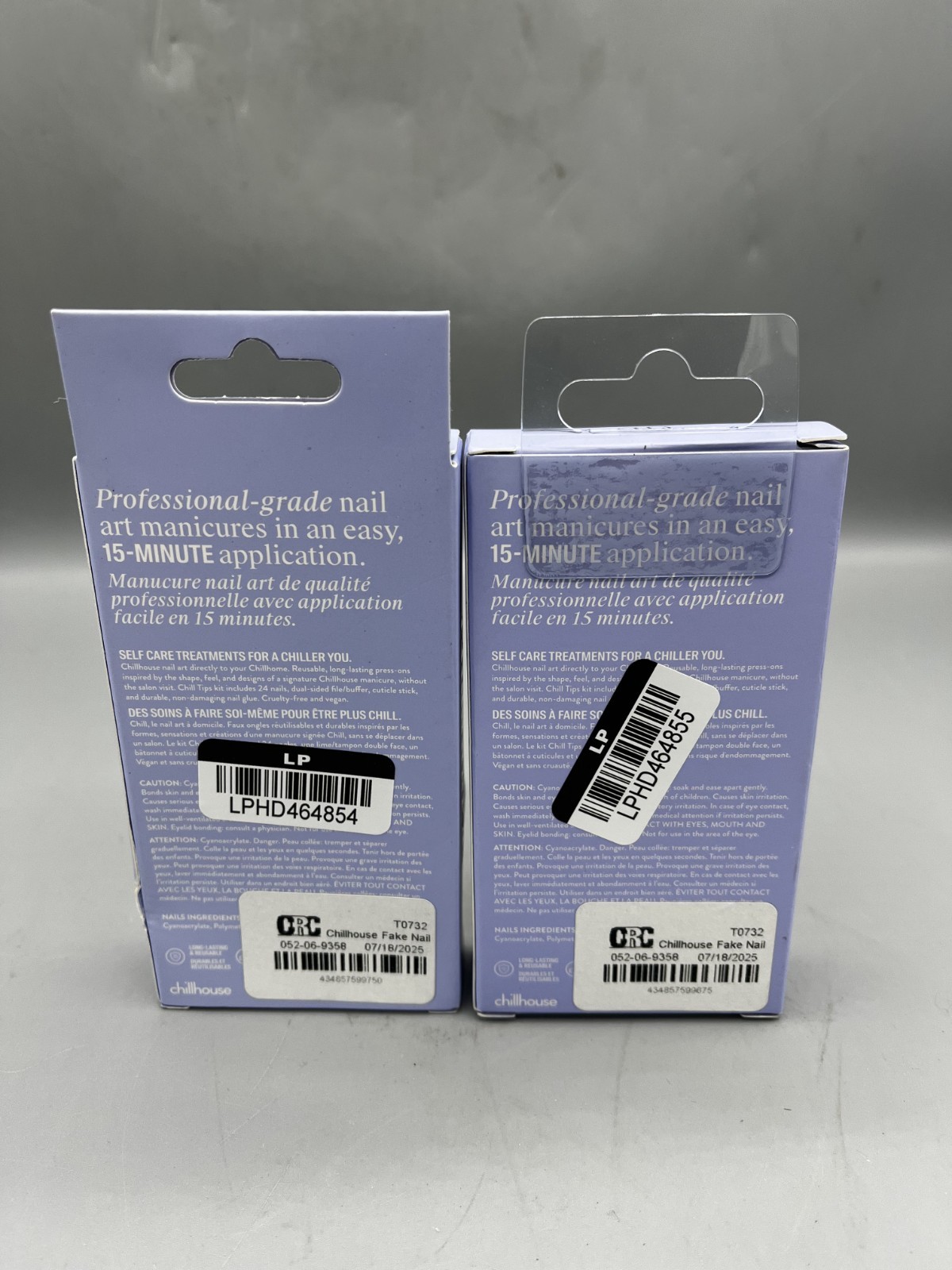 Lot Of 2 Chillhouse Chill Tips Black Tie Affair Press On Nails 24 Count NEW