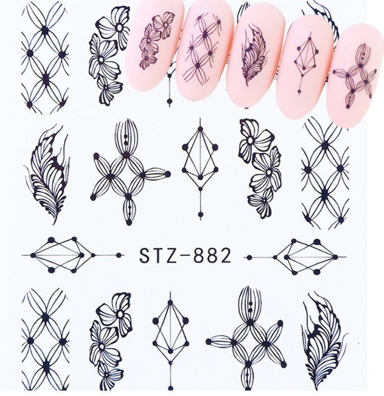 Nail Art Sticker Water Decal Owl Flower Decoration Slider Polish Foil Paper NS26