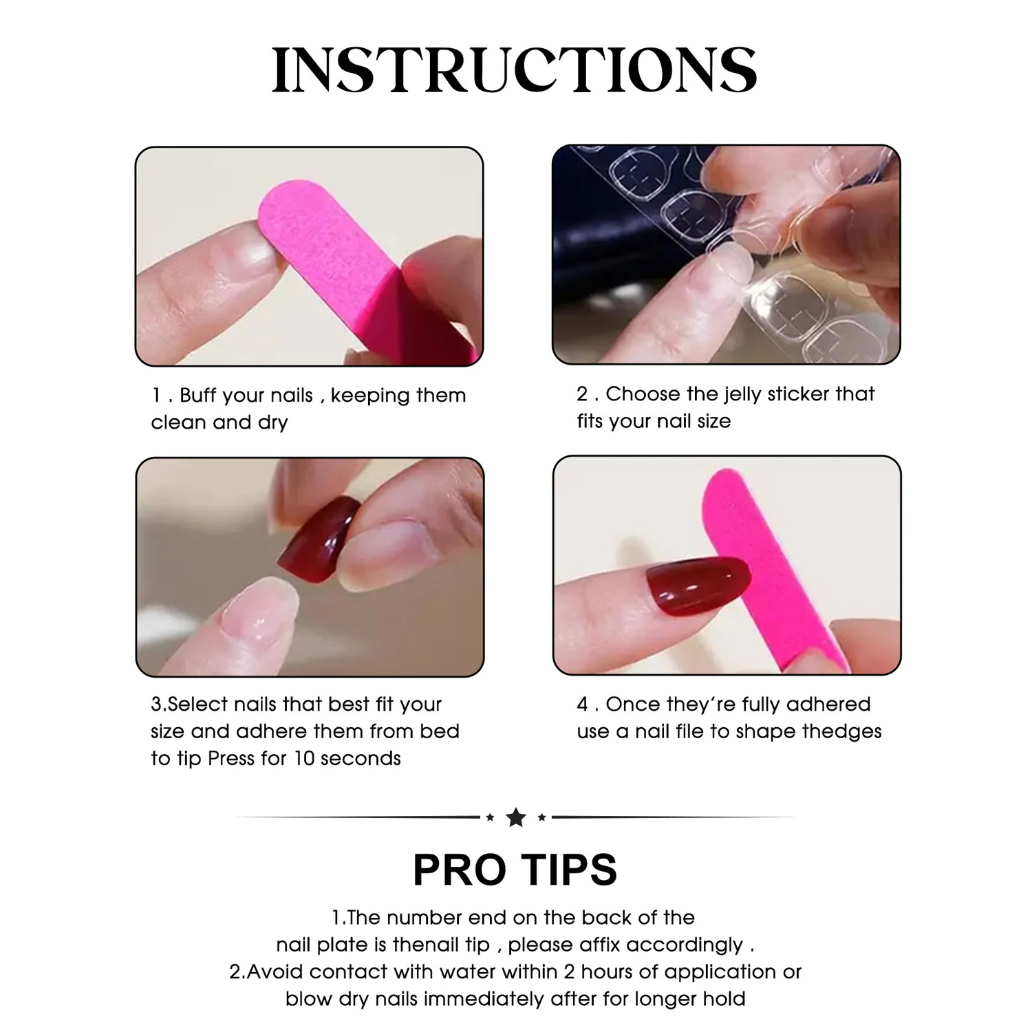 24pcs Natural Nude Pink White Coffin French Press On Nails