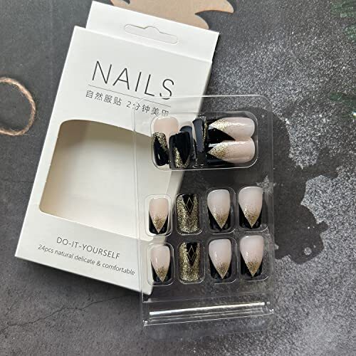 Acrylic Square Press on Nails Medium Length 0.86 Fl Oz (Pack of 28) style4