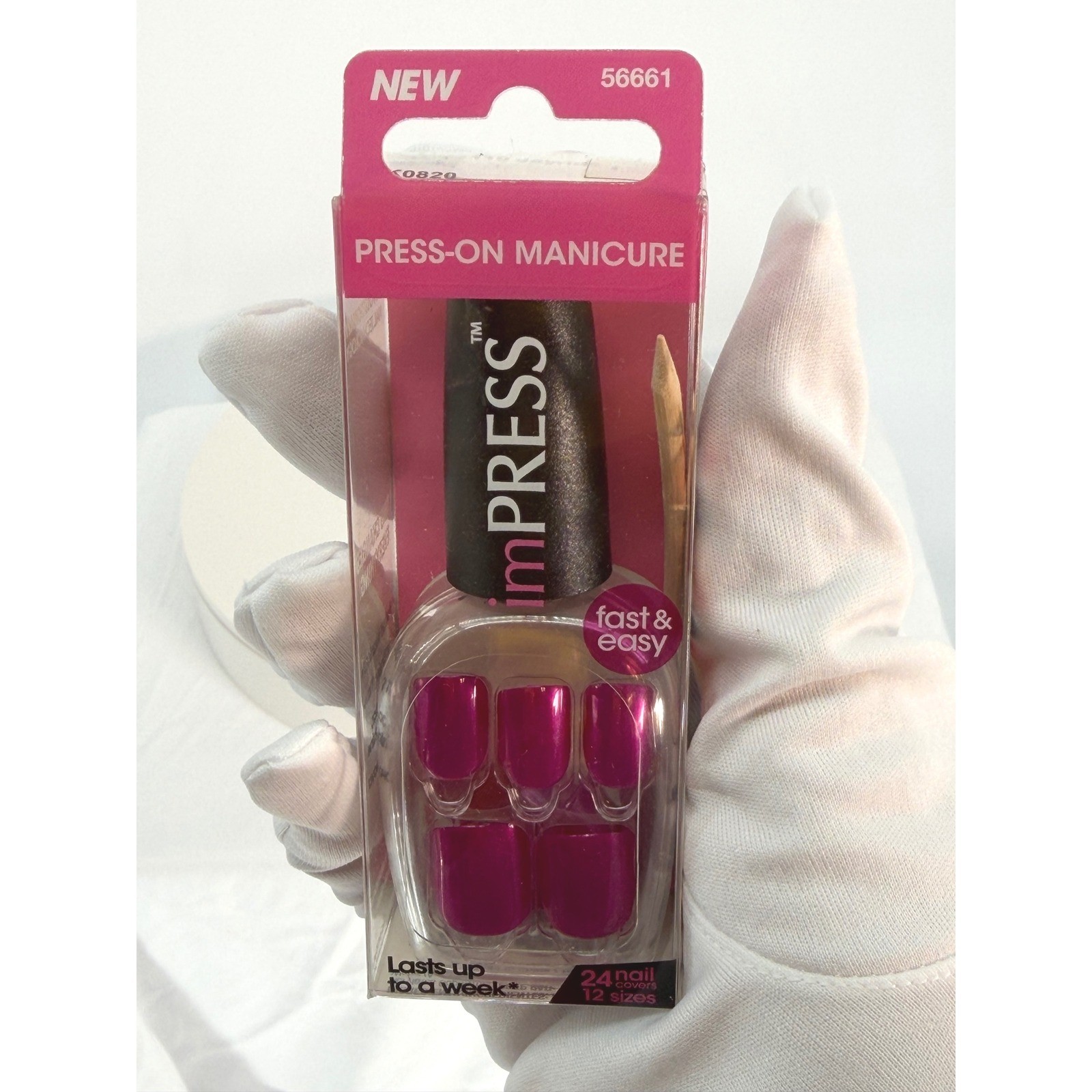 imPRESS Press On Manicure Nails New Pink Metallic 24 Count 12 Girlhoodcore 93-47