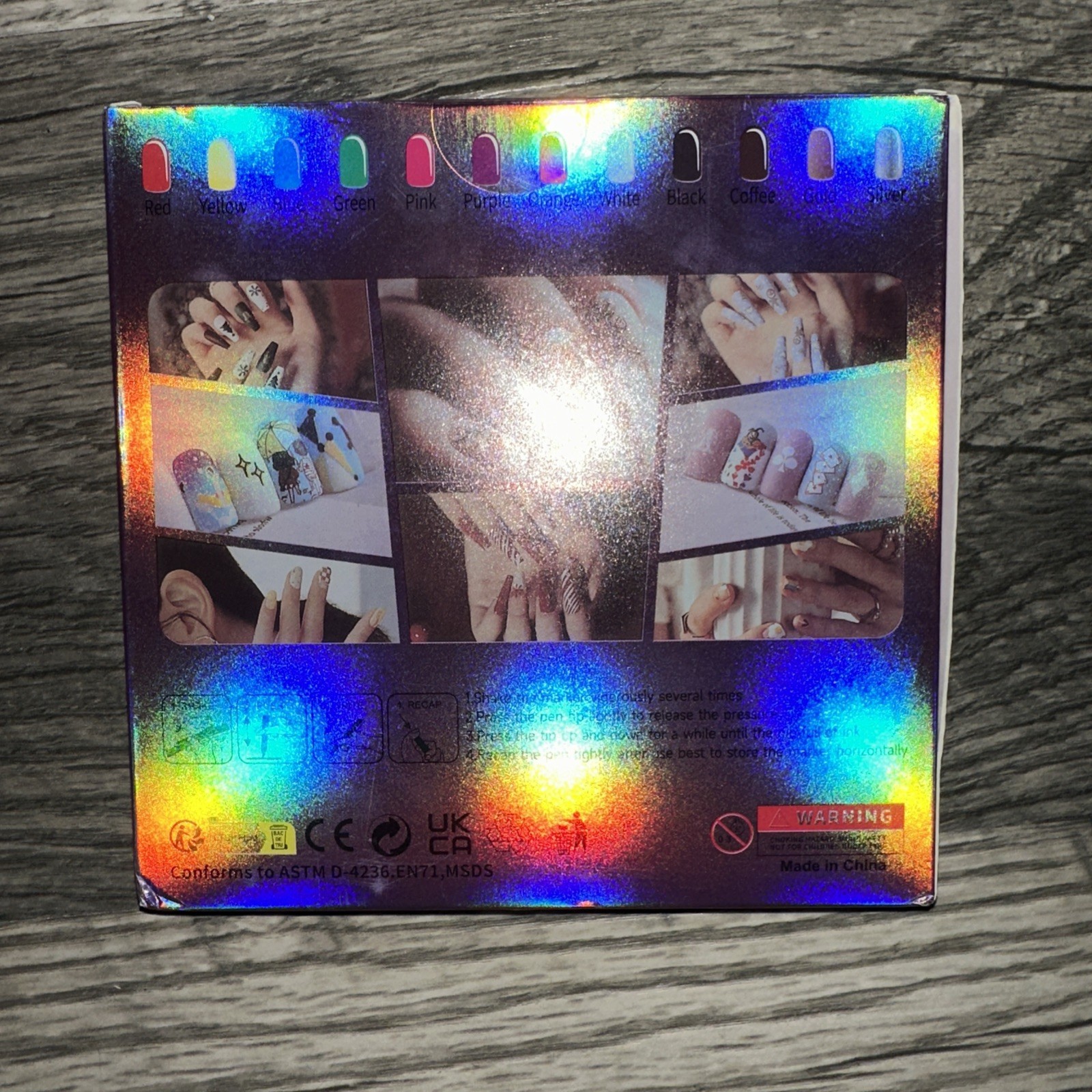 Nails Art marker 12 Colors Red Yellow Blue New!