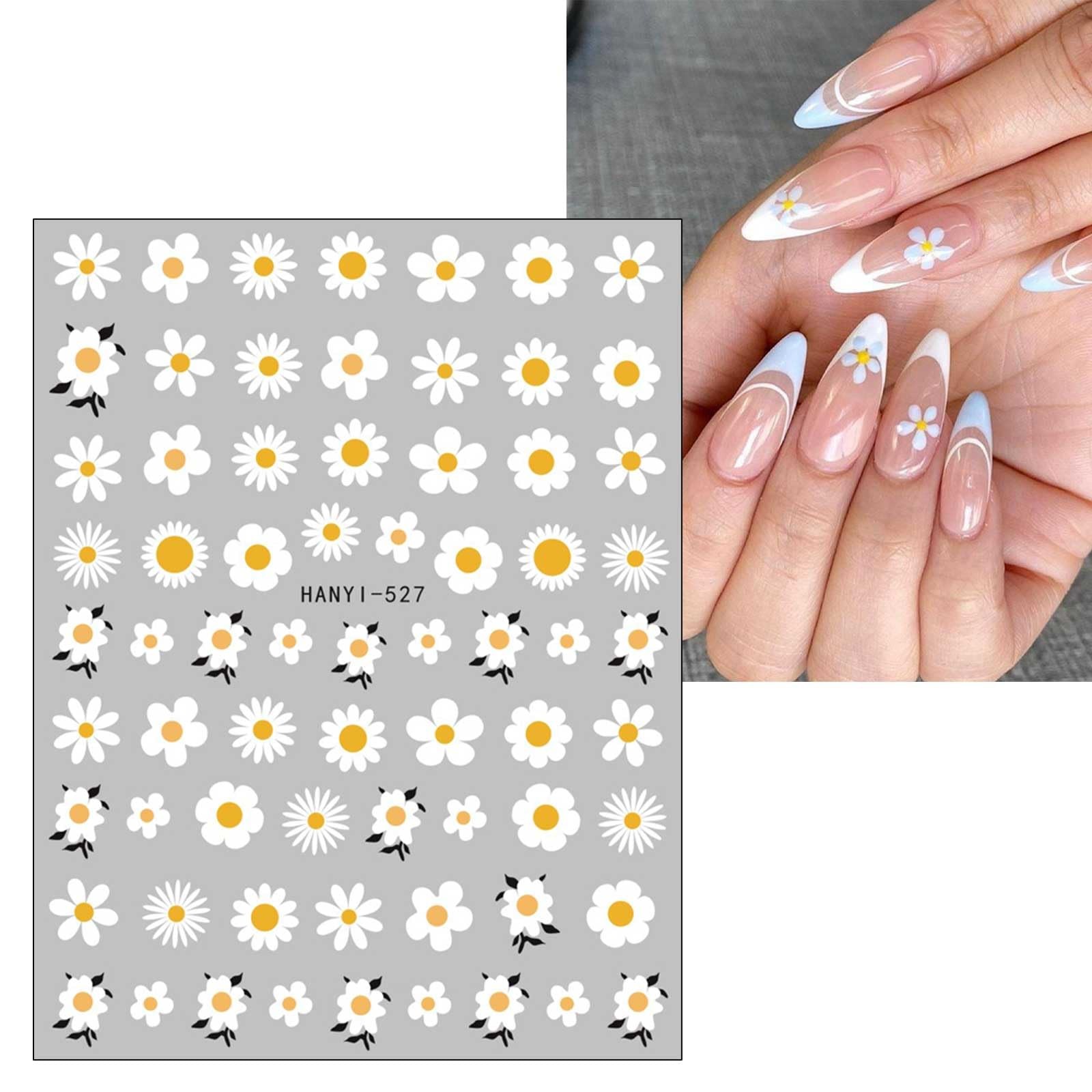 9 Sheets Spring Flower Nail Art Stickers Decals Self-Adhesive Pegatinas Uñas …