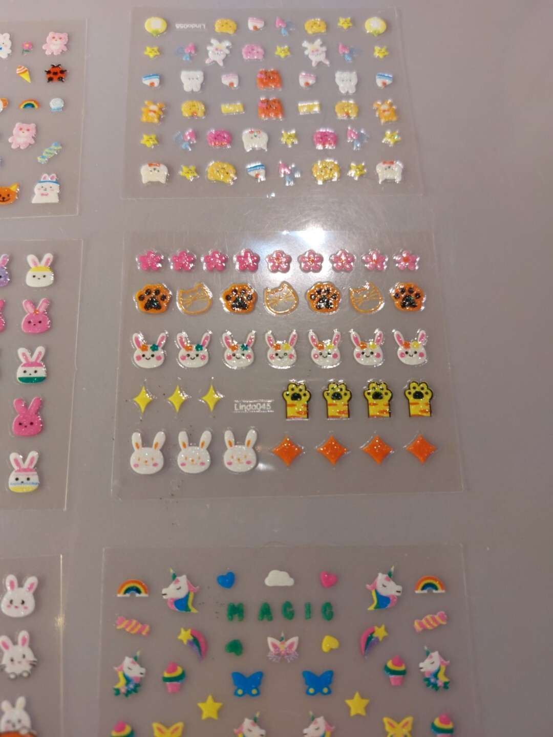 6 X Small Sheets Of Cute Nail Art Stickers (Dn220) New
