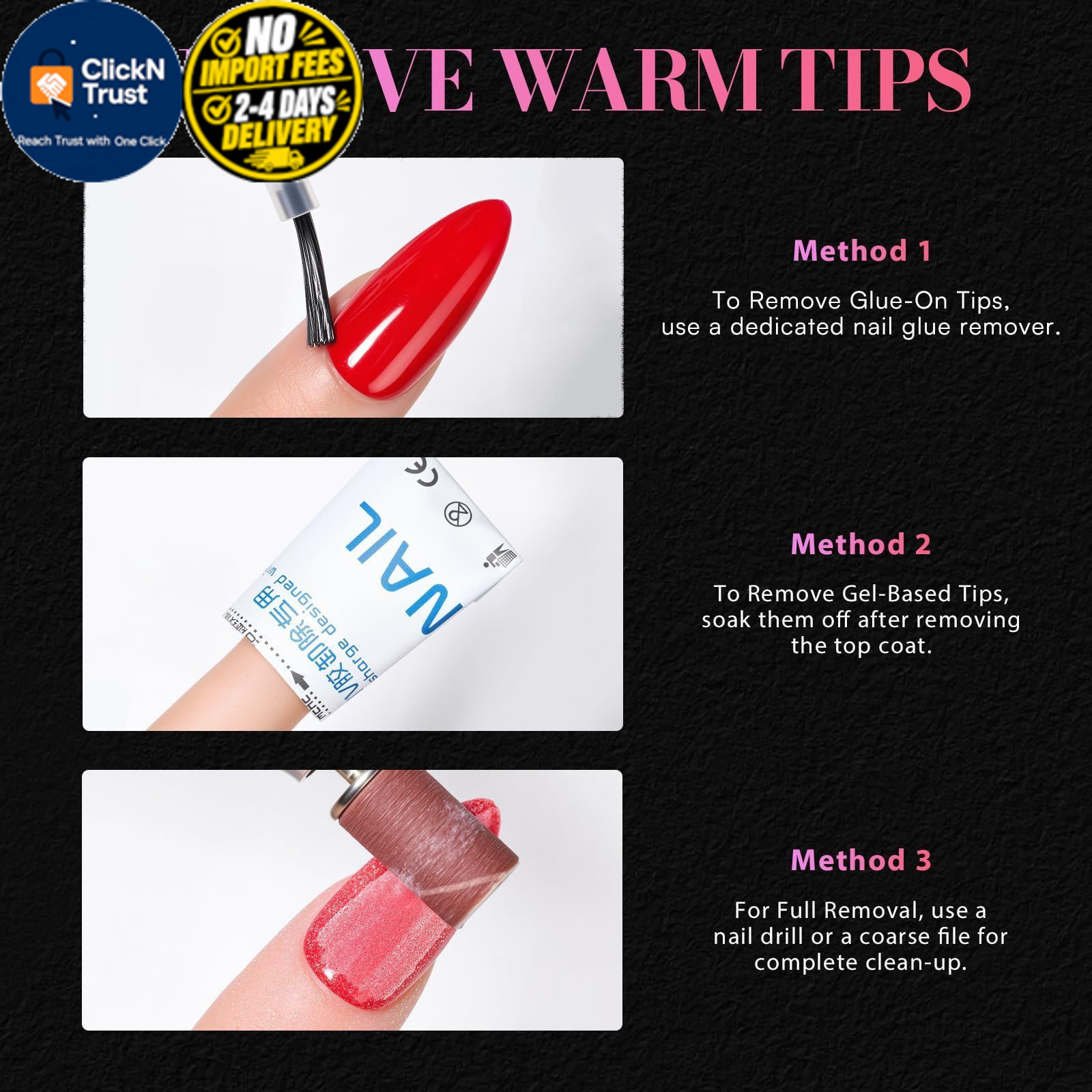 Makartt Medium Almond Nail Tips: 240PCS, 15 Sizes, Half Medium-Long, Clear
