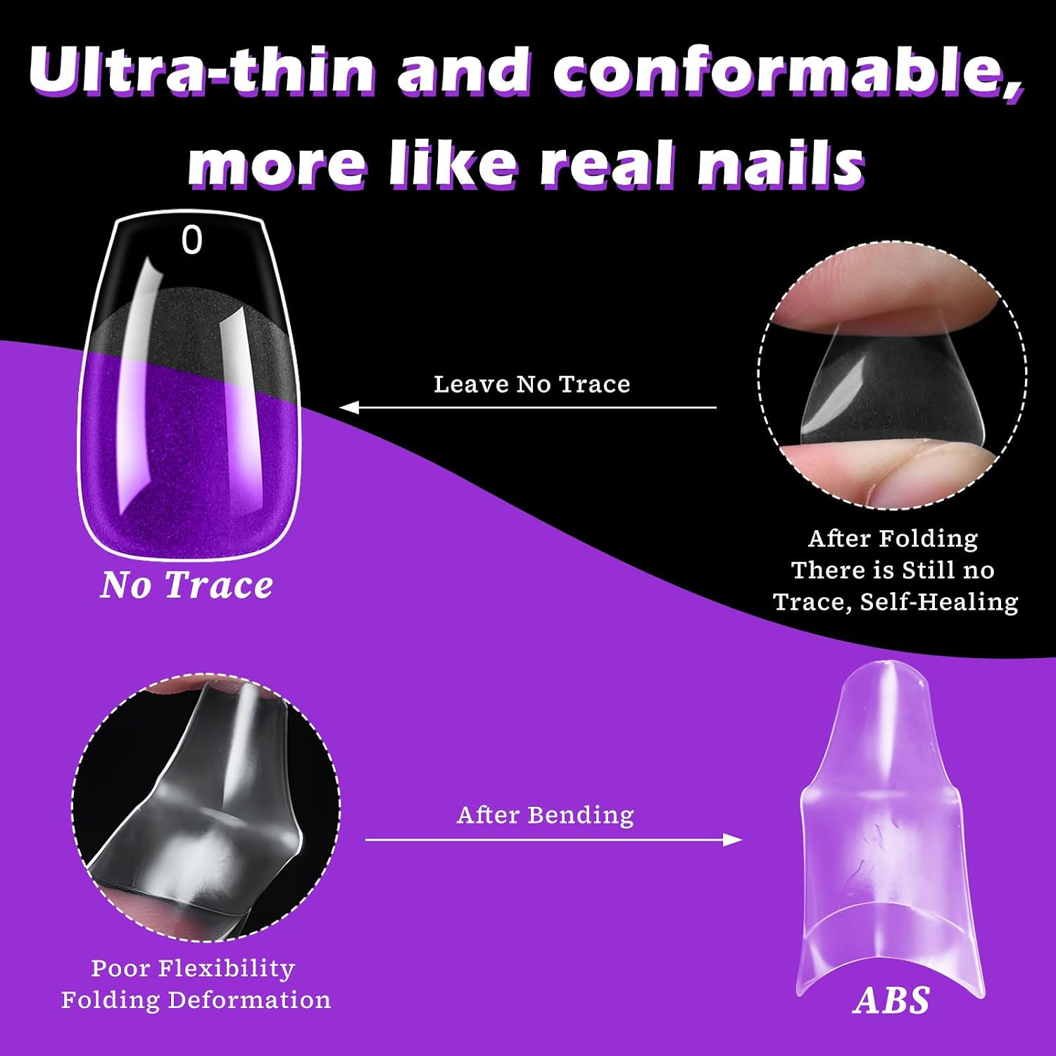 360Pc Short Coffin Nail Tips Clear Fake Nails, Coffin Gel Nail Tips Full Cover A