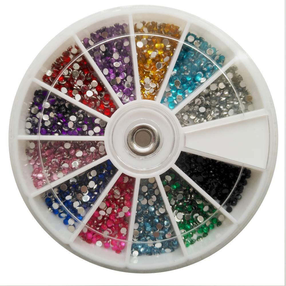 [DDP] 1.5mm 2mm Faceted Flat Round 4800pcs Acrylic Rhinestones Decoration DIY