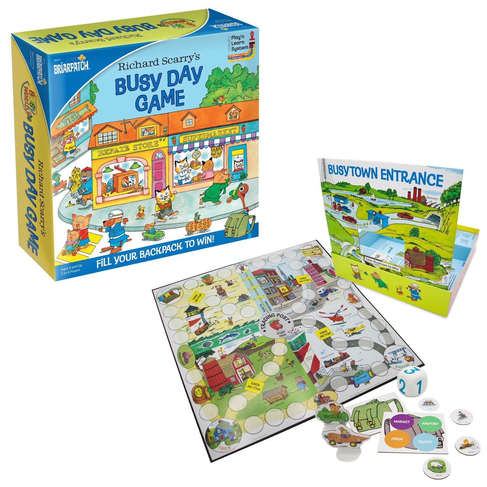Briarpatch, Richard Scarry’s Busy Day 2.5 x 15.5 x 10.5 inches, Multicolor