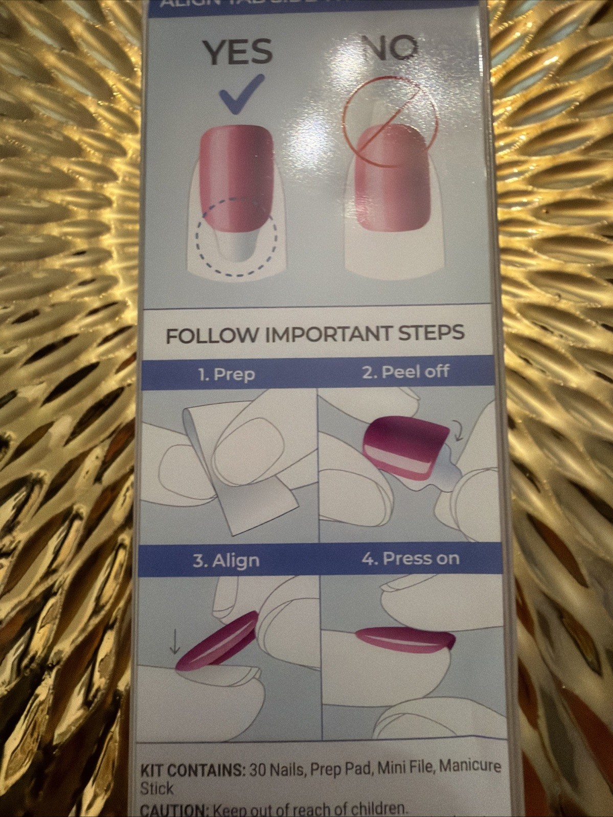 imPRESS Color FX No Glue Mani 30 Pcs Press On Nails False Medium Free Mind