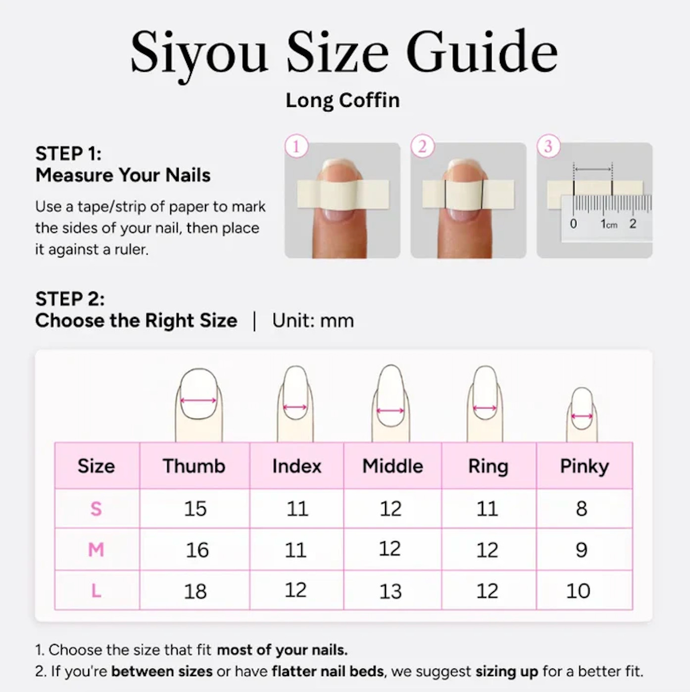 SIYOU | Crystal Coffin French | (Long Coffin) White Press-On Nails (10pc Kit)