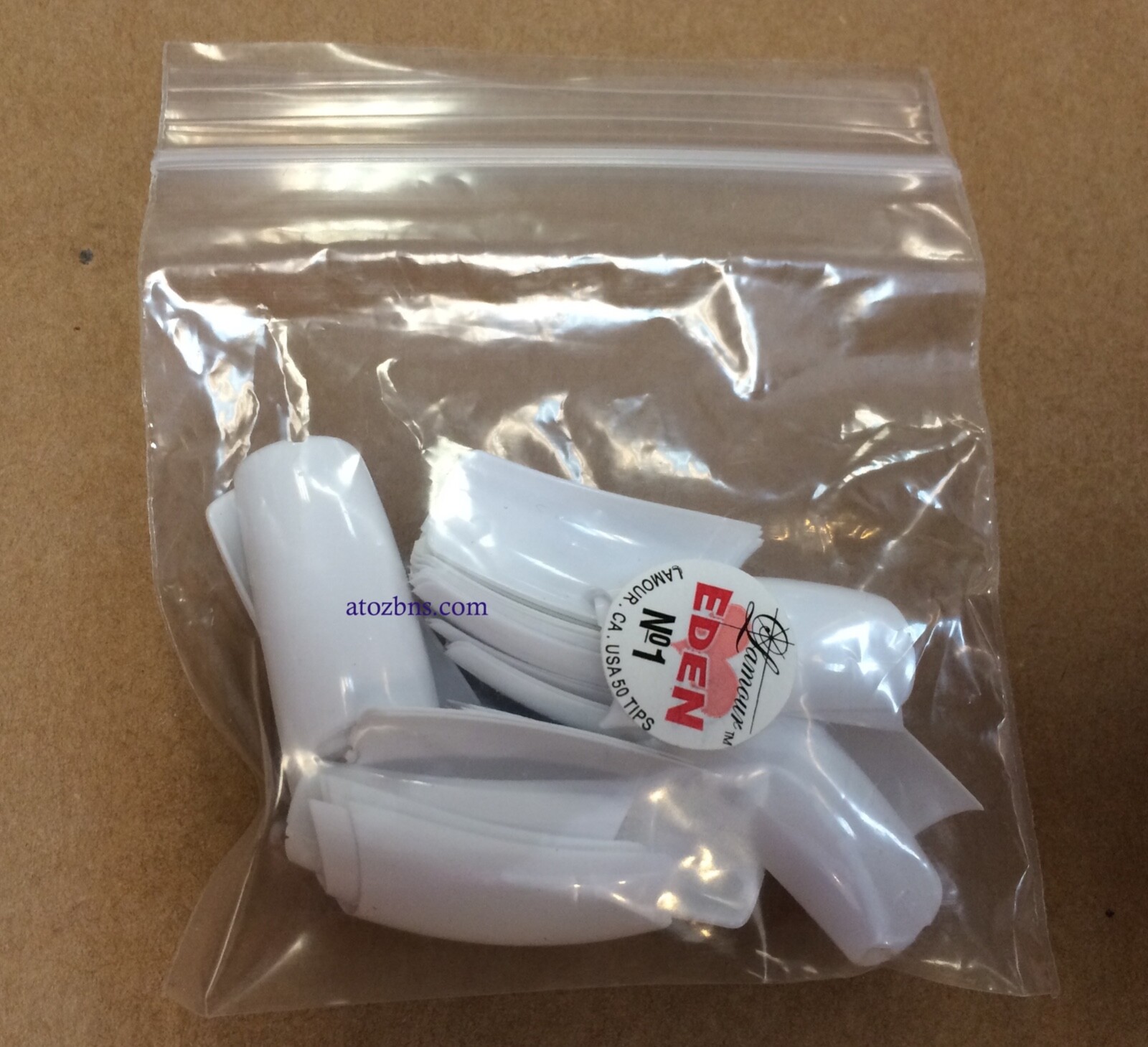 * Lamour Professional Nail Tips EDEN WHITE FRENCH 0-10 Made in USA 550ct