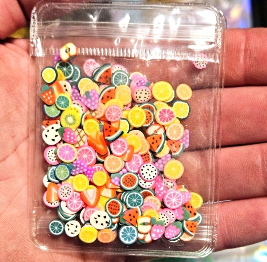 NWT NAIL ART DESIGN POLYMER CLAY FRUIT SLICES LARGE PACK!