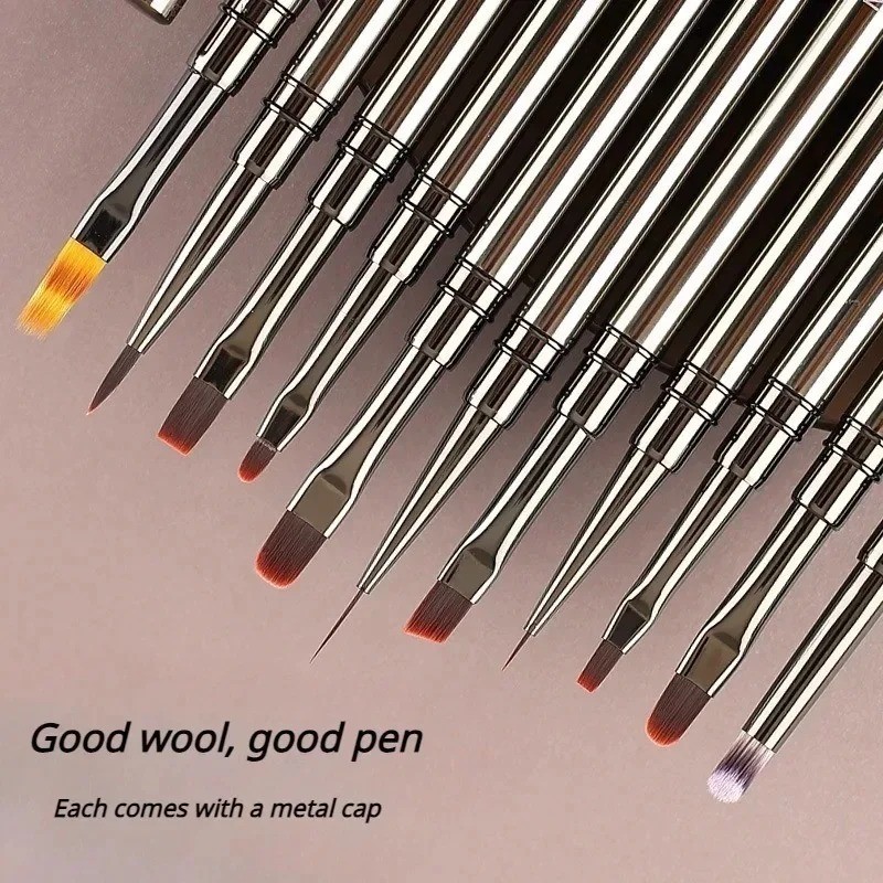 5pcs Nail Art Liners Striping Brushes Fine Line Drawing Detail Painting Blending