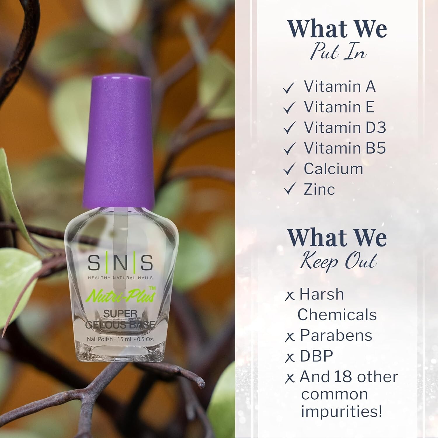 SNS Healthy Natural Nails Gelous Base Coat 0.5oz / 15ml