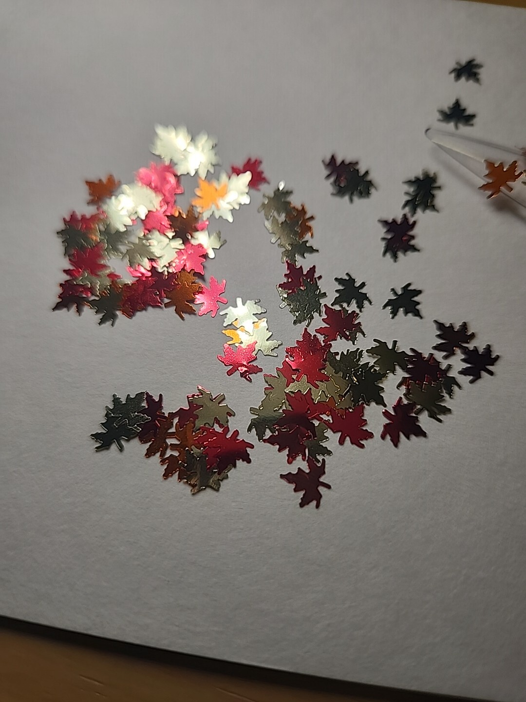 Maple Leaf Nail Art Glitter Flakes Leaves Autumn 5g bag