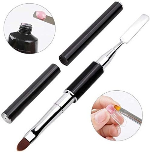 Dual-Ended Polygel Brush Picker Tool Stainless Steel for Gel Nail Extensions