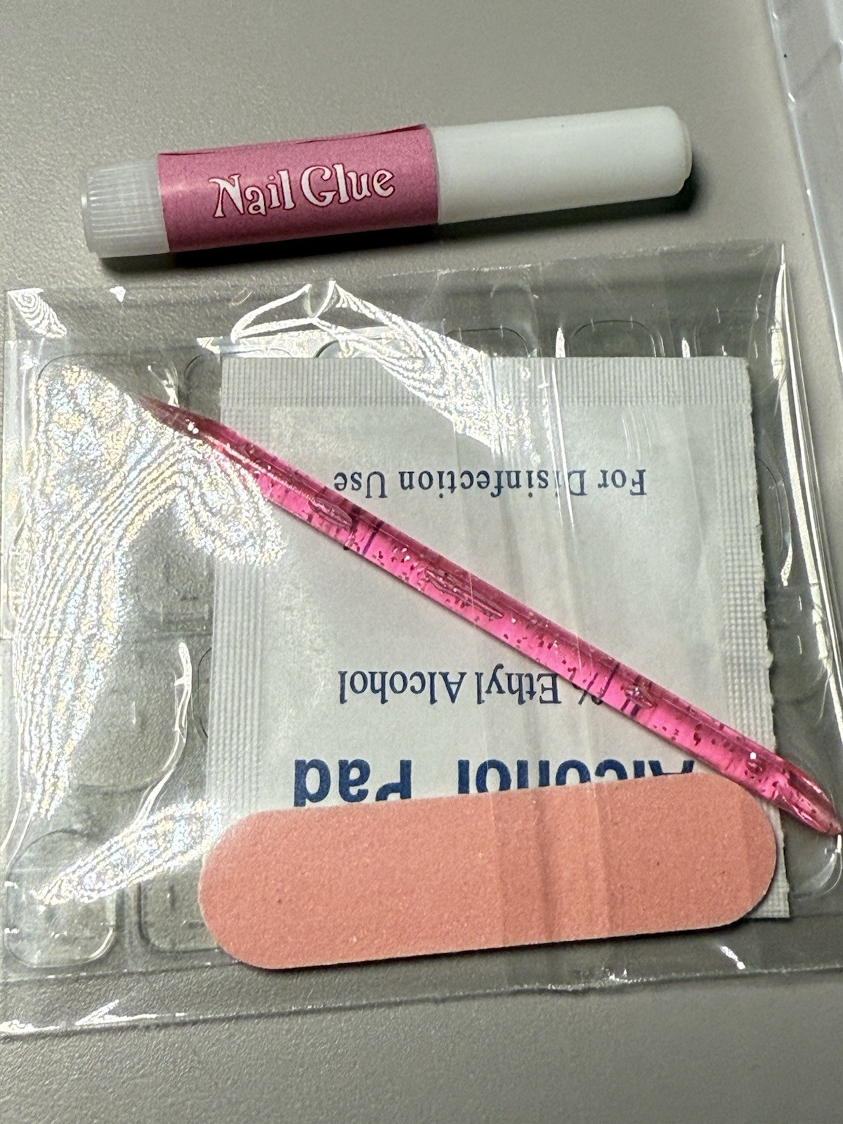 SET OF 2 Glitter French Tips & Heart Design
