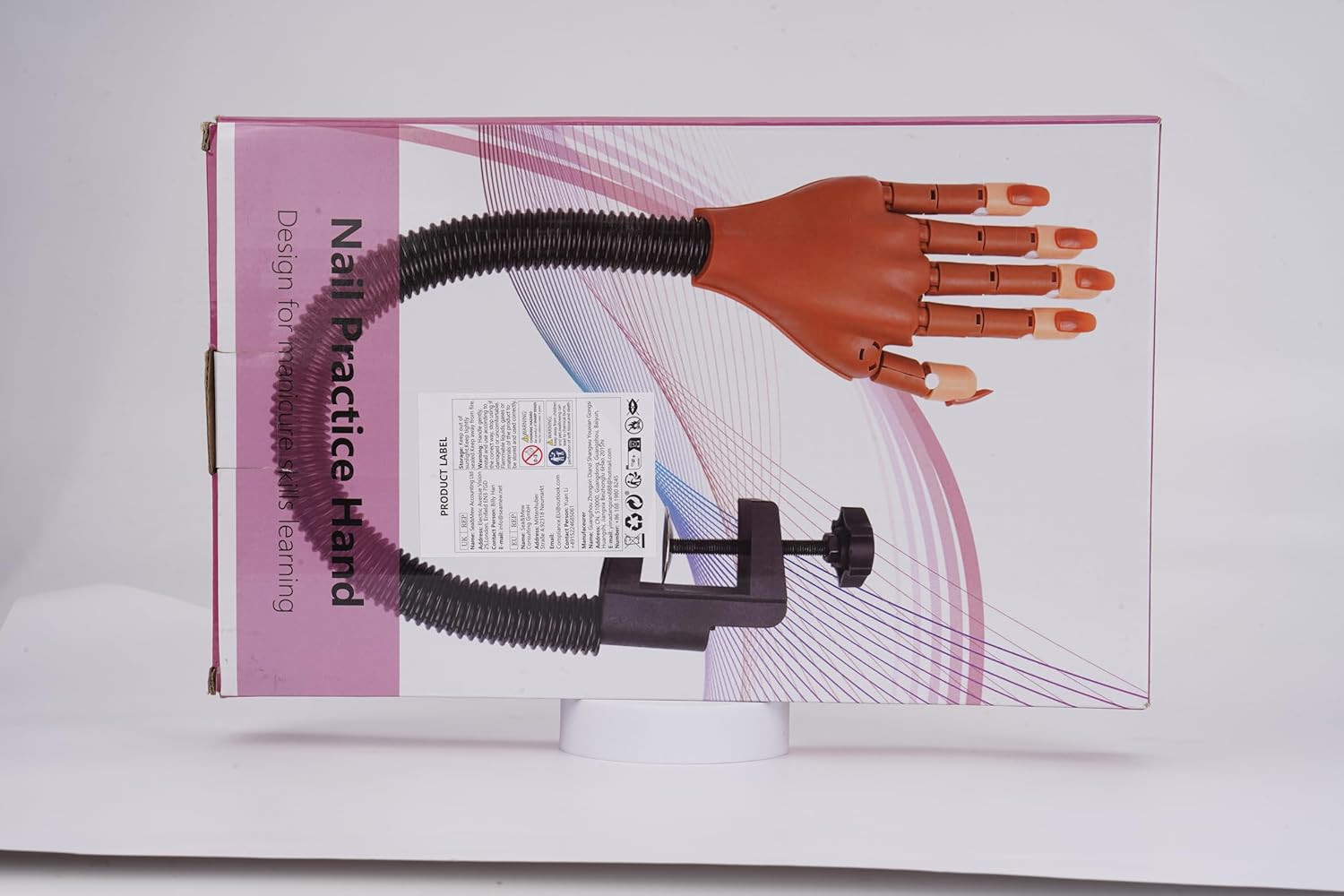 Practice Hand for Acrylic Nails,300 Pcs Nail Tips Flexible Training Ha