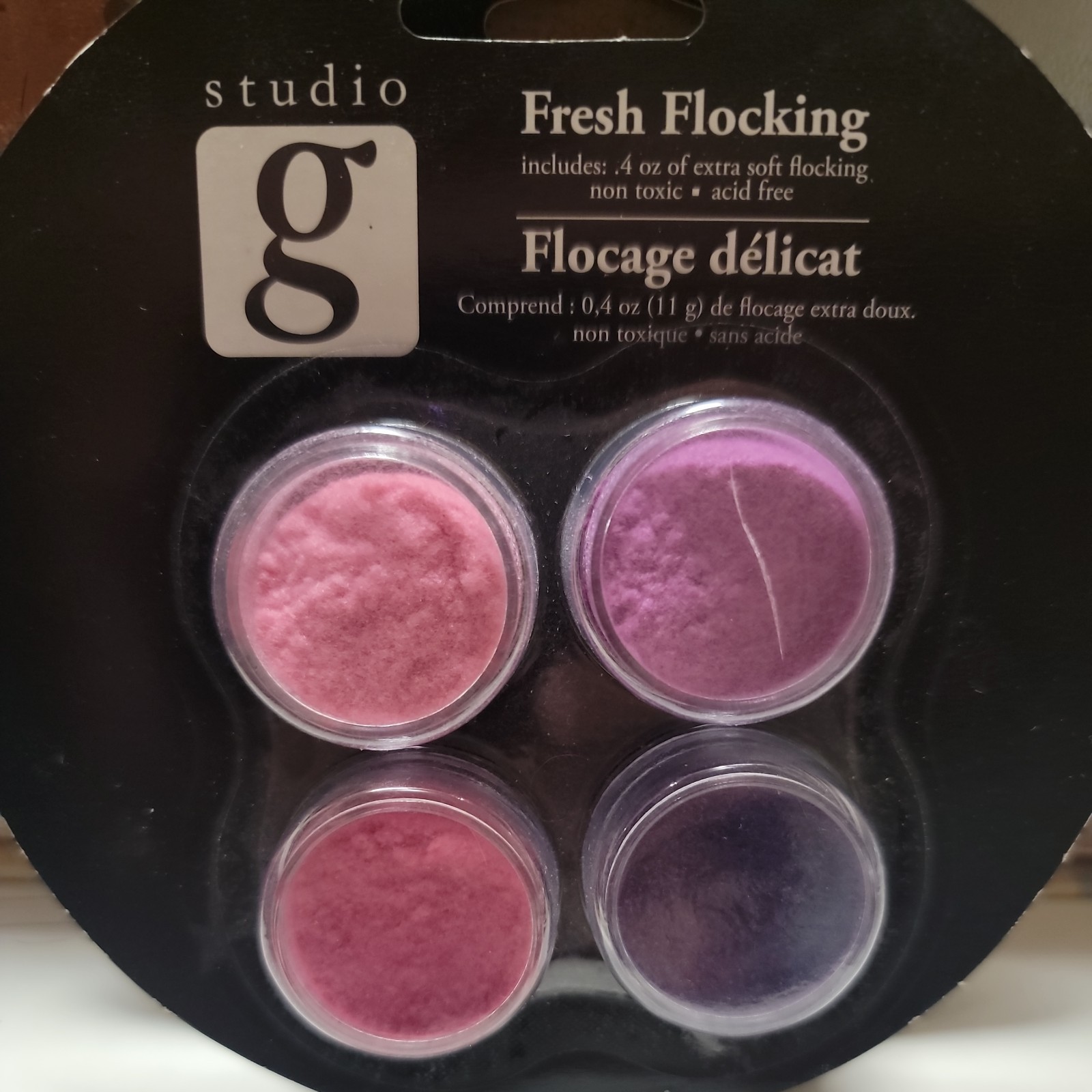 (3) 4pk Studio G Fresh Flocking plus (2) 4pk Fresh glitter NEW Nails & Crafts