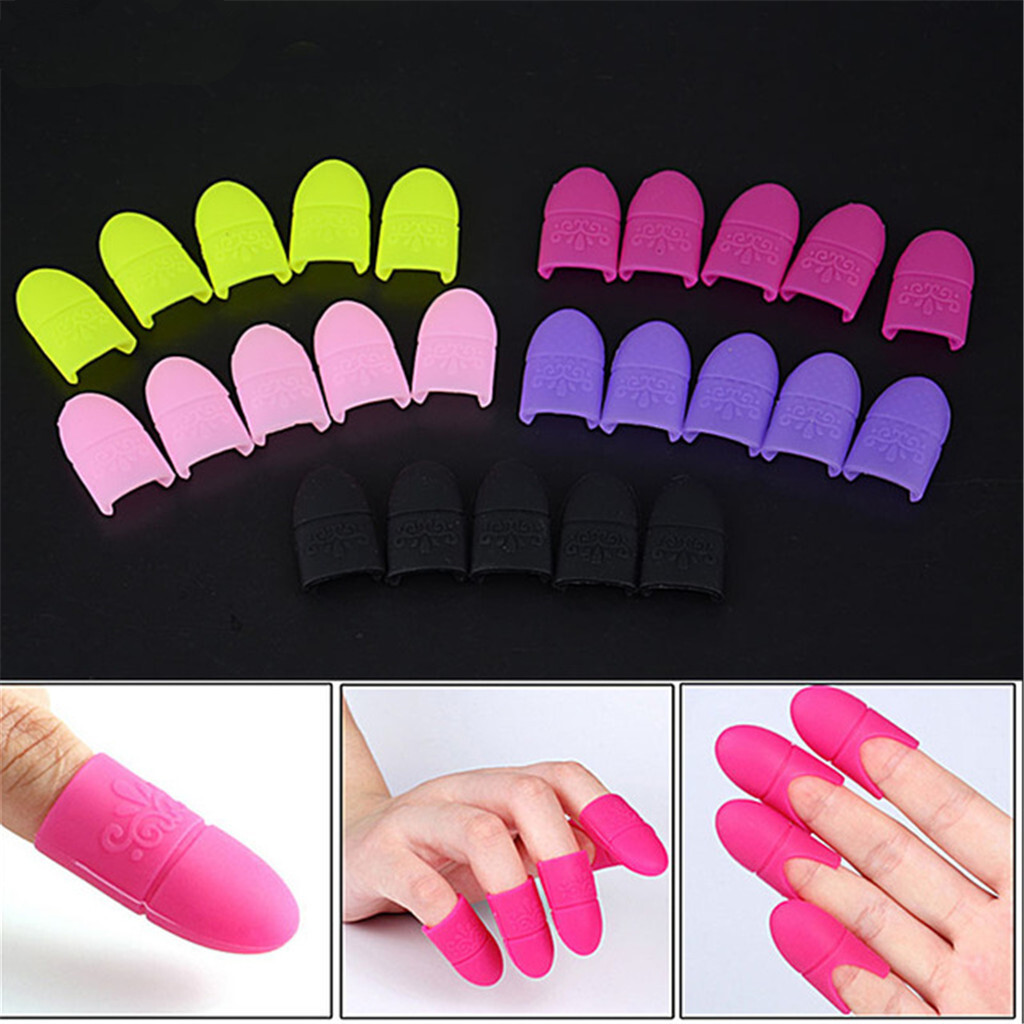[JB] Plastic Foot Toe Nail Art Soak Off Cap Clip UV Gel Polish Remove Wrap Tool