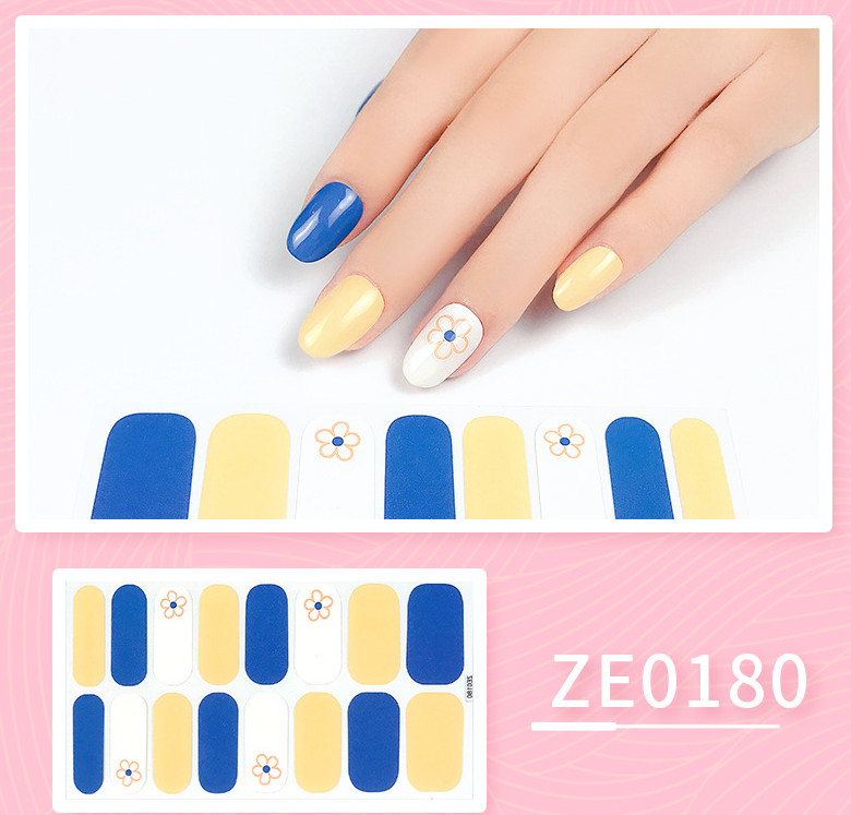 Full Size 3D Nail Wraps Stickers Polish Manicure Art Self Stick Decor Strip NS23