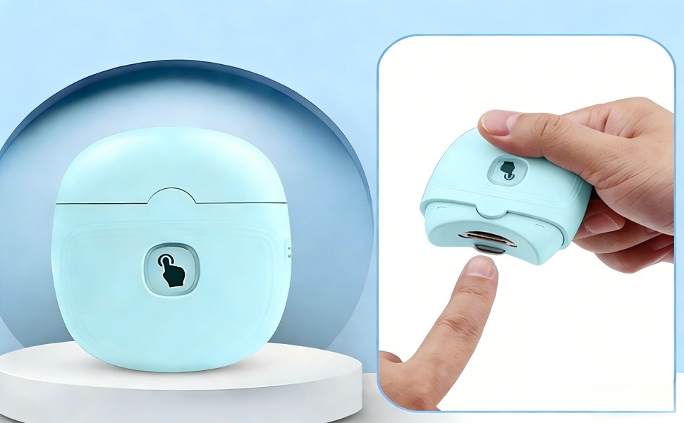 Electric Nail Clipper & Nail File: Automatic Trimmer with LED Light,
