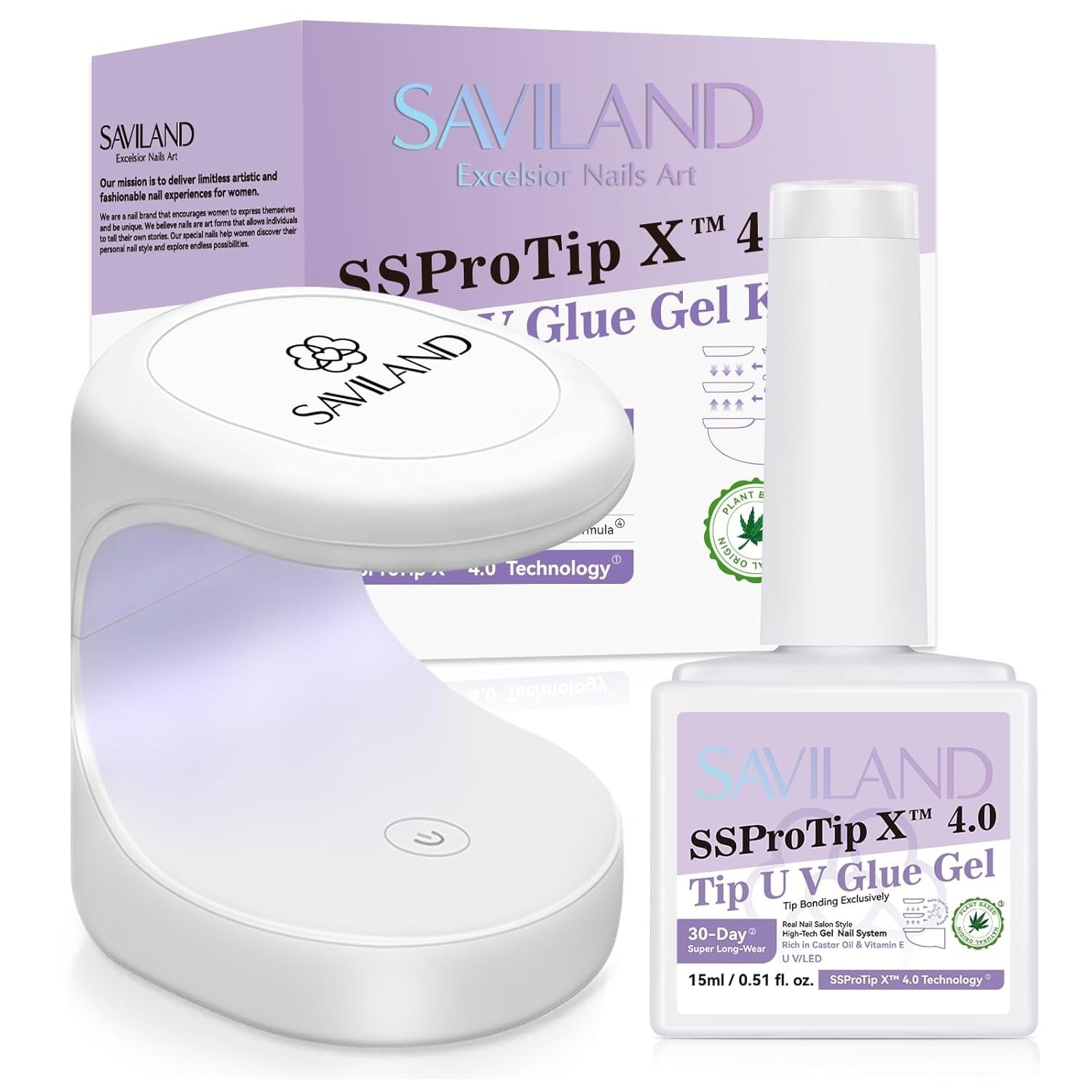 UV Gel Nail Glue & Mini Lamp Kit: Flawless Extensions for DIY Enthusiasts