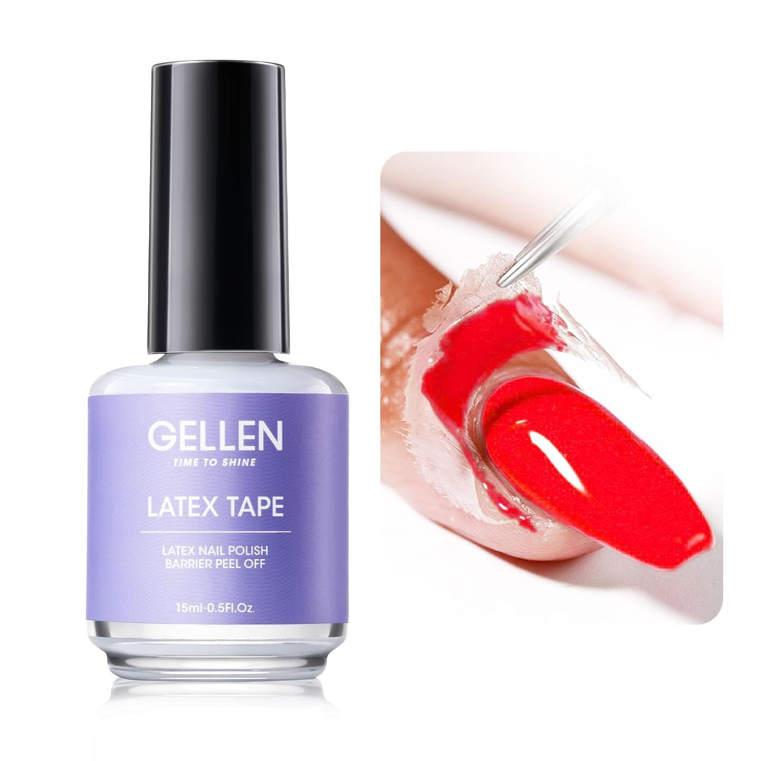 Liquid Latex for Nails, Peel off Cuticle Guard for Nail Polish Skin Barrier P…