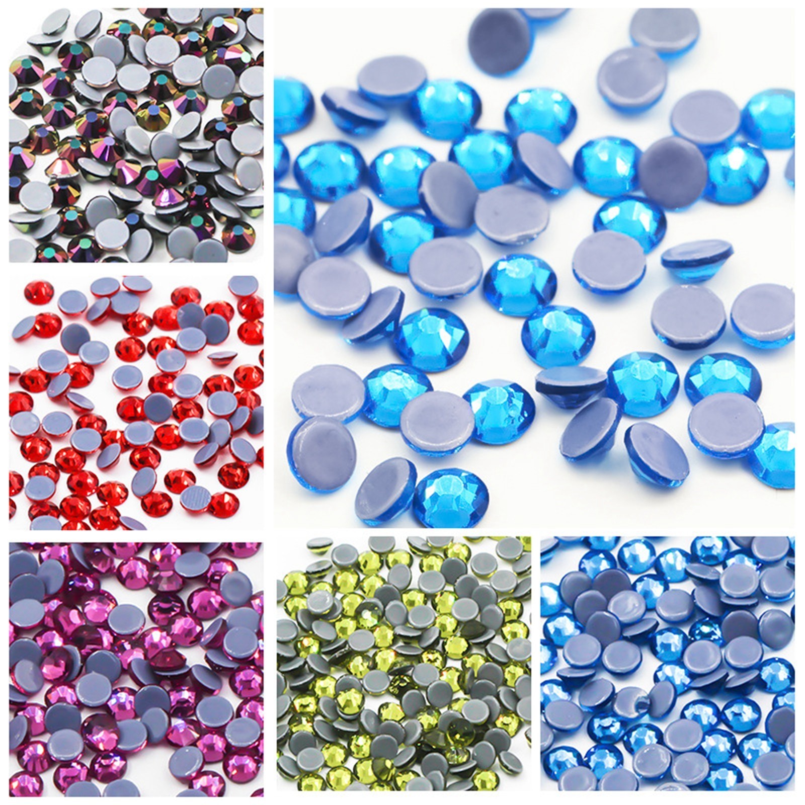 1440pcs Colour Flatback Crystal Iron On Strass Hotfix Glass Rhinestones Hot Fix