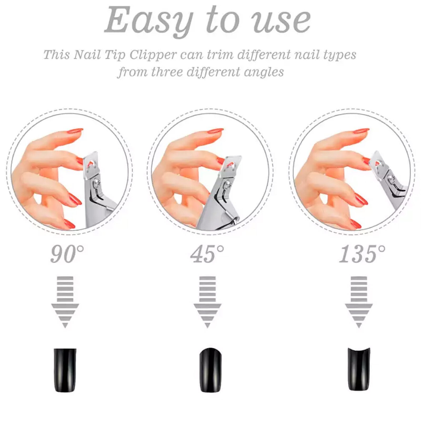 Manicure Cutter Acrylic Nail Arts Scissors Gel False Clipper Fake Tips Trimmer