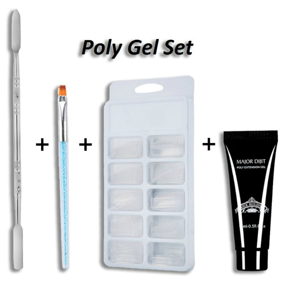 Acrylic Gel Nail Poly Gel Nails Fake Nails Extension Builder Gel Nail Forms Kit