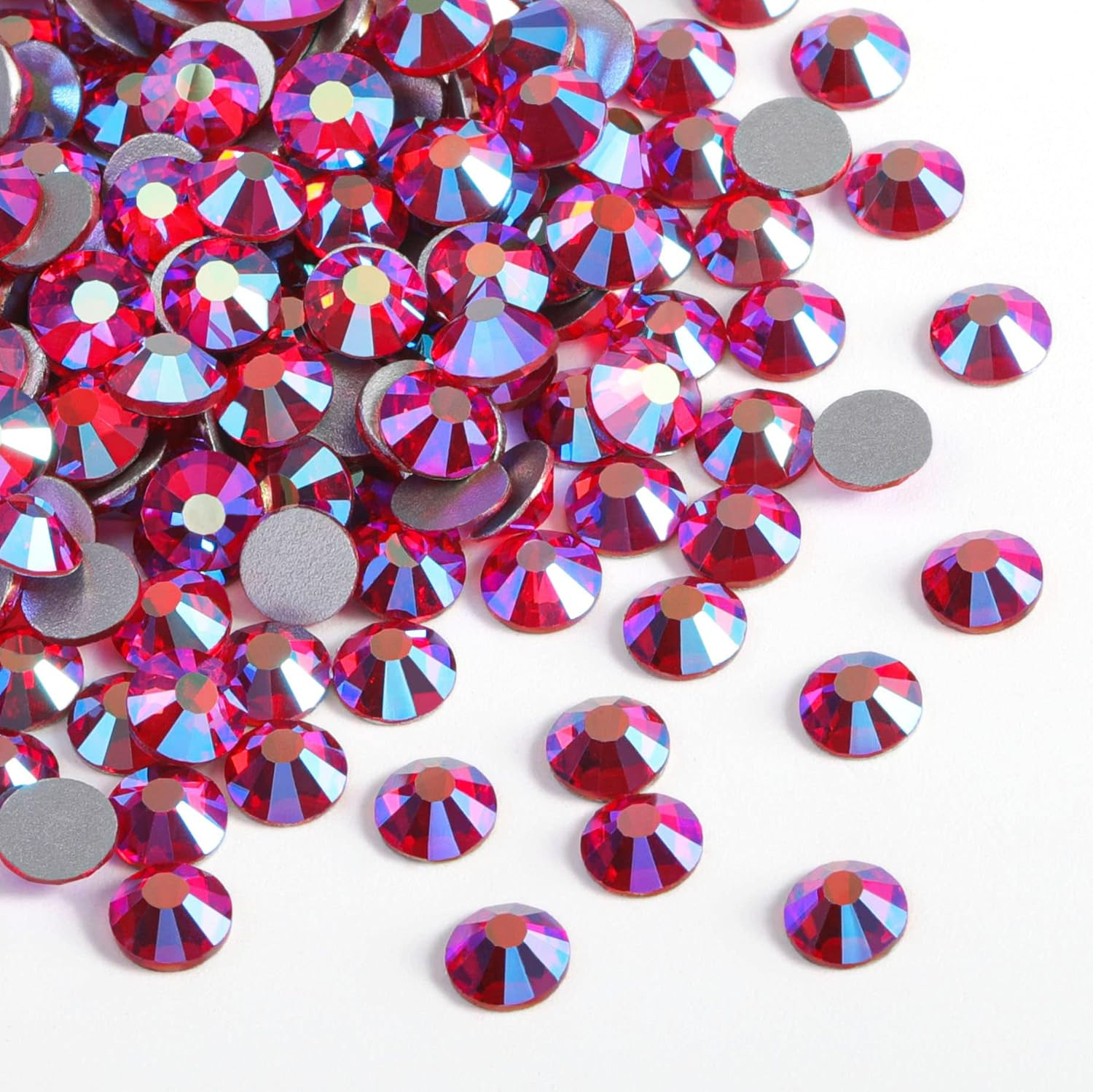 2880Pcs Flat Back Crystal Rhinestones round Gems for Nail Art and Craft Glue Fix