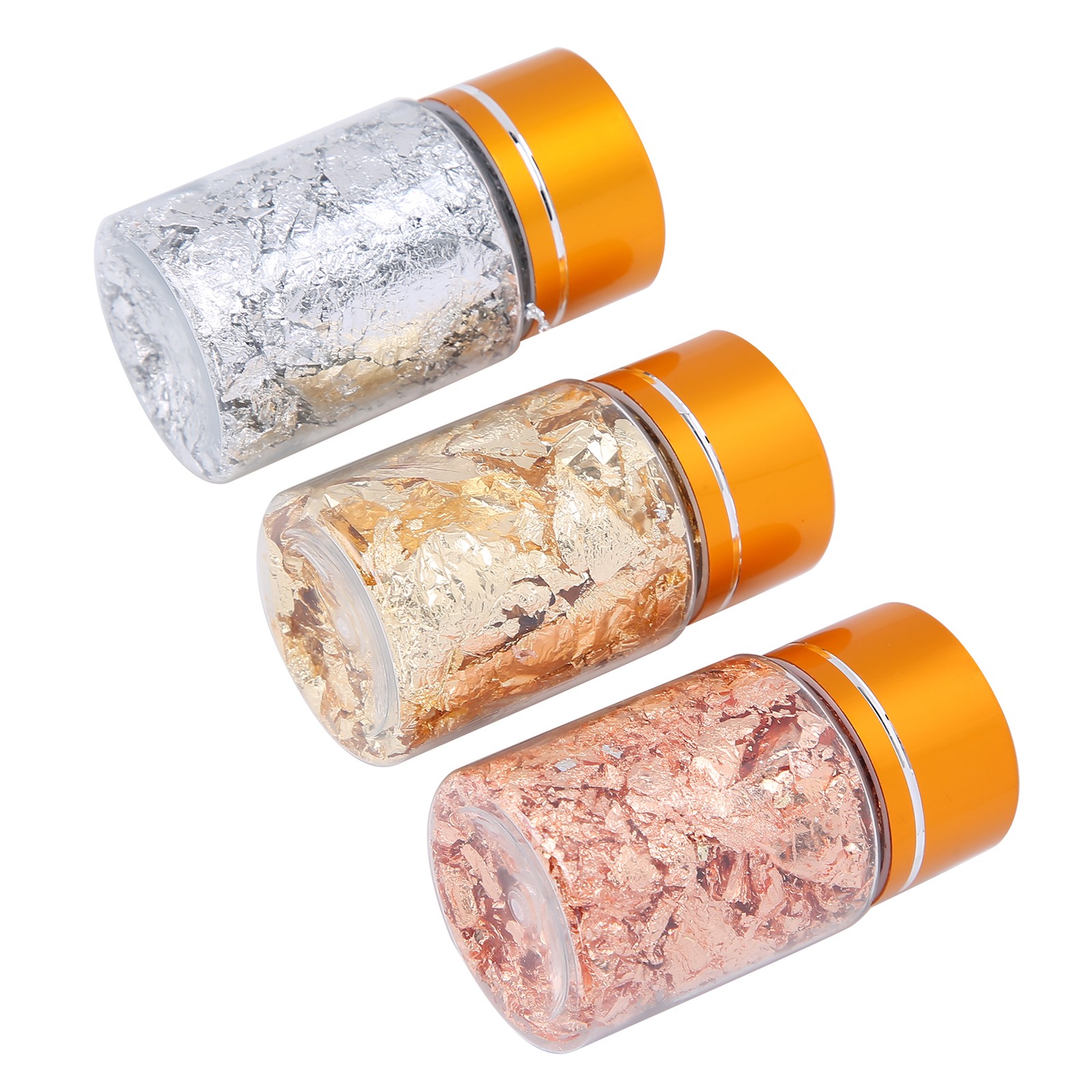 3PCS Gold Foil Flakes Set For Nail Art Painting Crafts Easy To Use