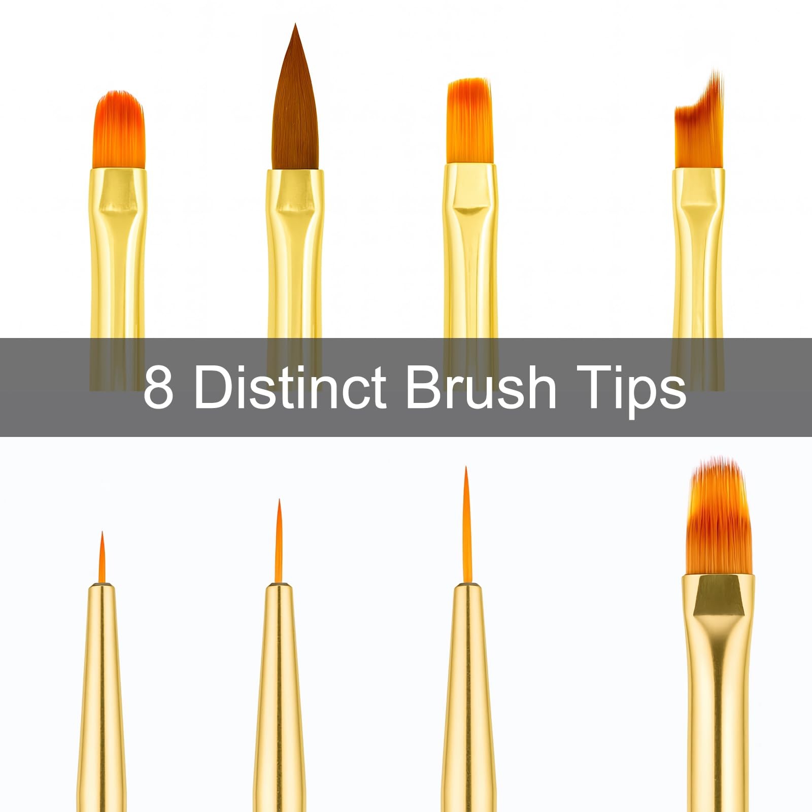 4pcs Dual-Ended Nail Art Brushes Set, Professional Nail Design Pens with Line…