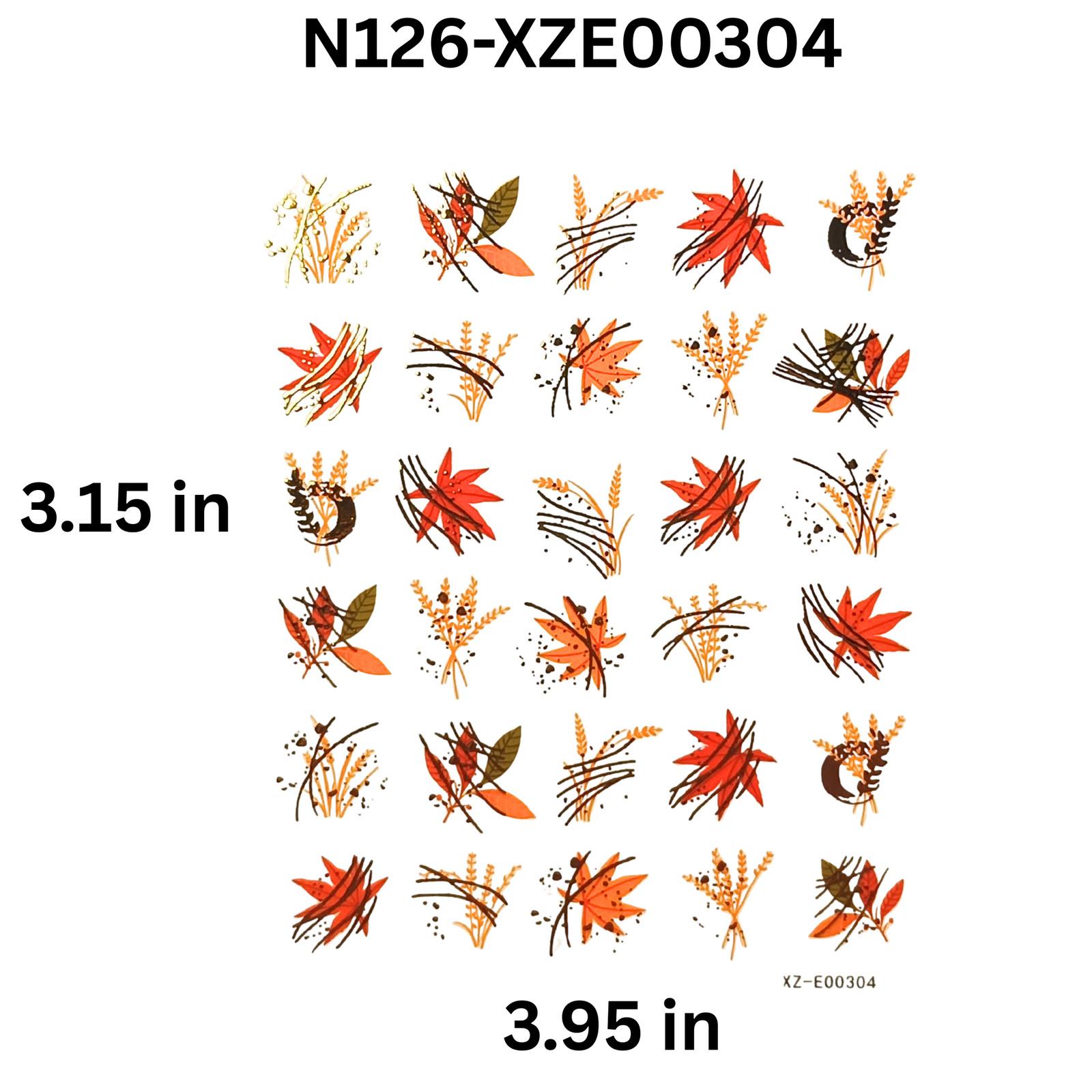3D Maple Leaf Nail Stickers – Autumn & Thanksgiving Nail Art Decals