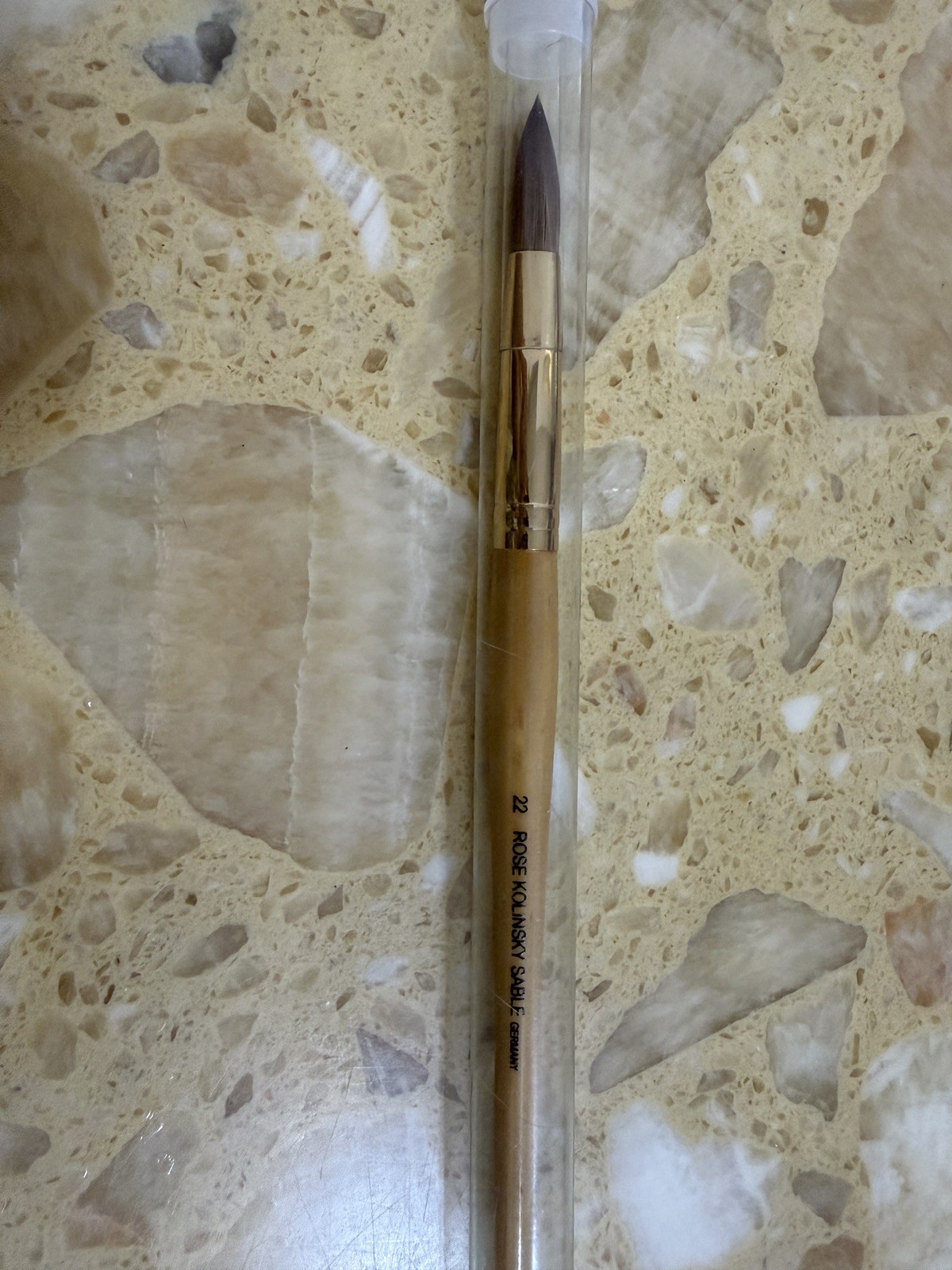 Rose Kolinsky Sable Germany Acrylic Nail Brush Size 22