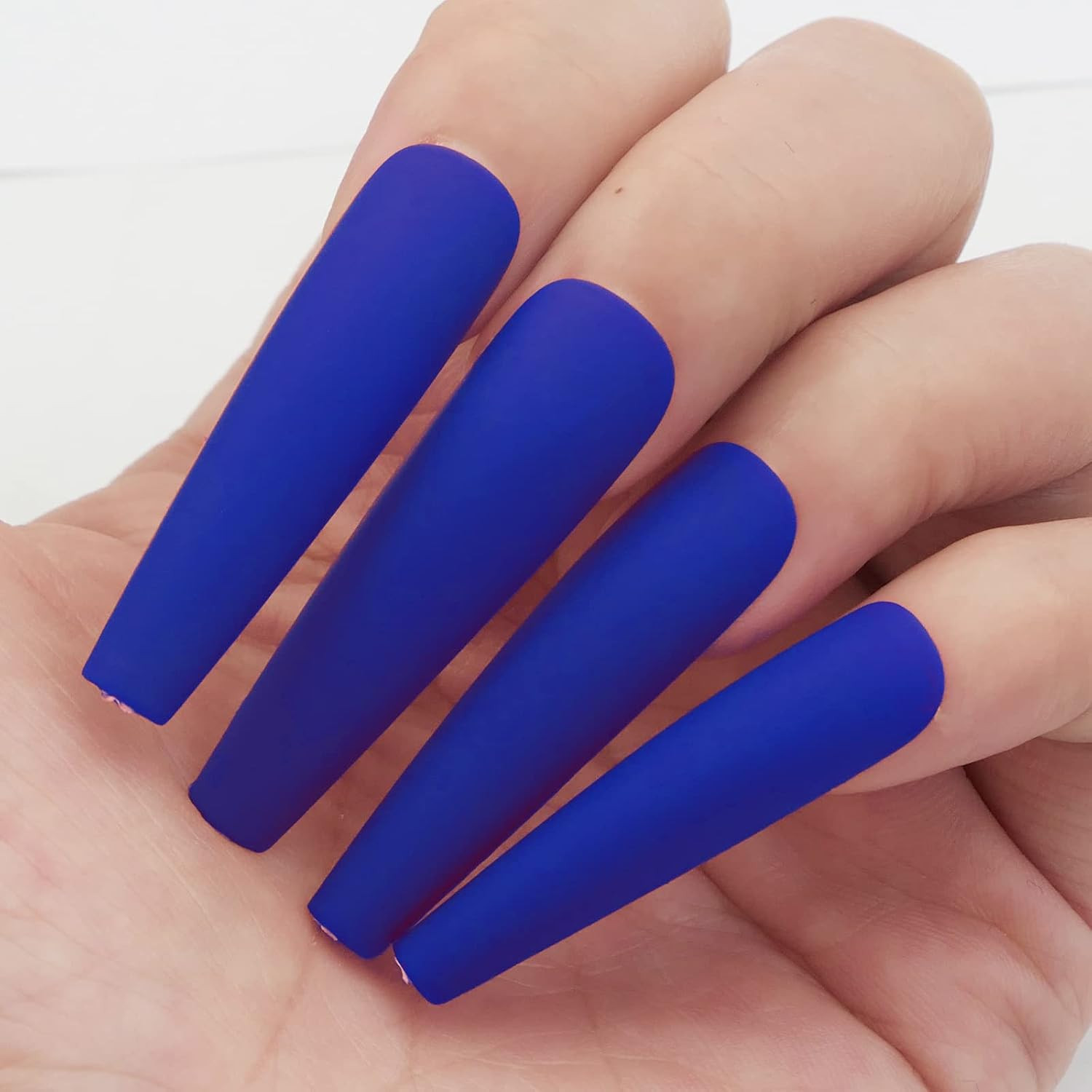 XXL Extra Long Press on Nails Coffin Matte Fake Nails Full Cover Acrylic False N