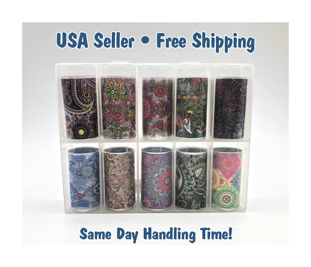 Nail Foil Transfer Decals – New – Floral – Transfer Foils – PM-1-16