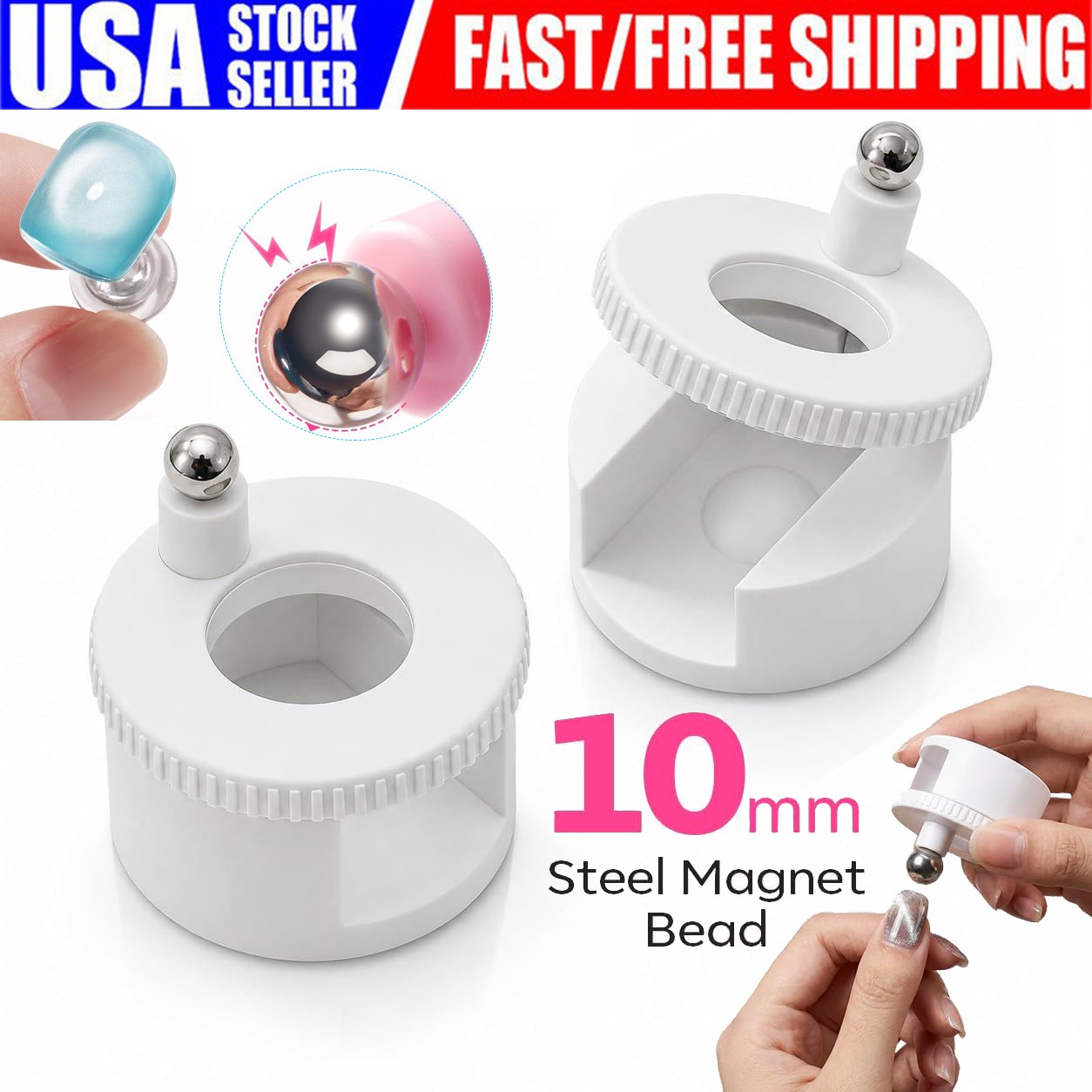 360° Rotating Automatic Glass Bead Super Strong Cat Eye Magnet Beginner-Friendly