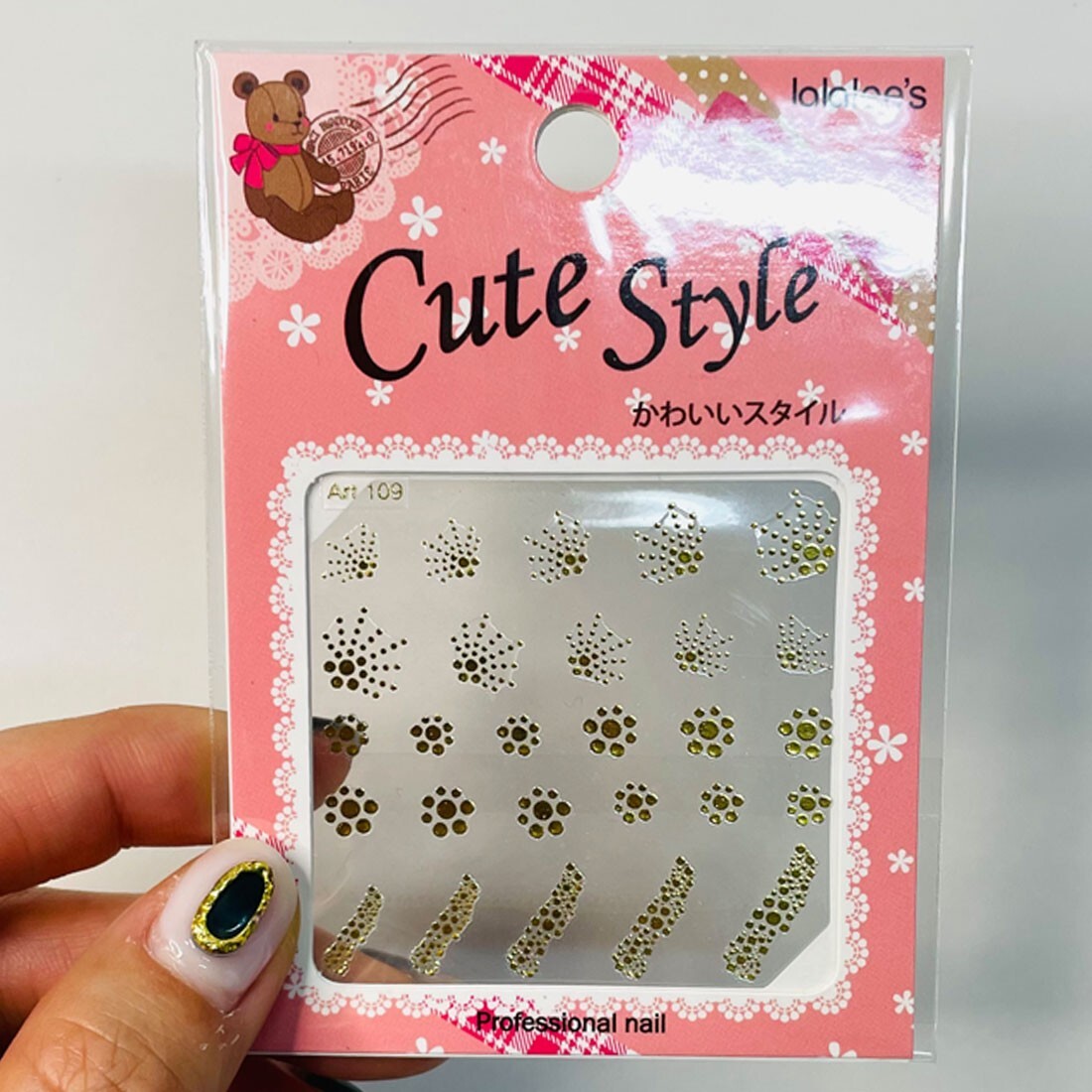 Nail Stickers Point Party Vacation Gold Bubble Circle Shape Fashion Beauty Luxur