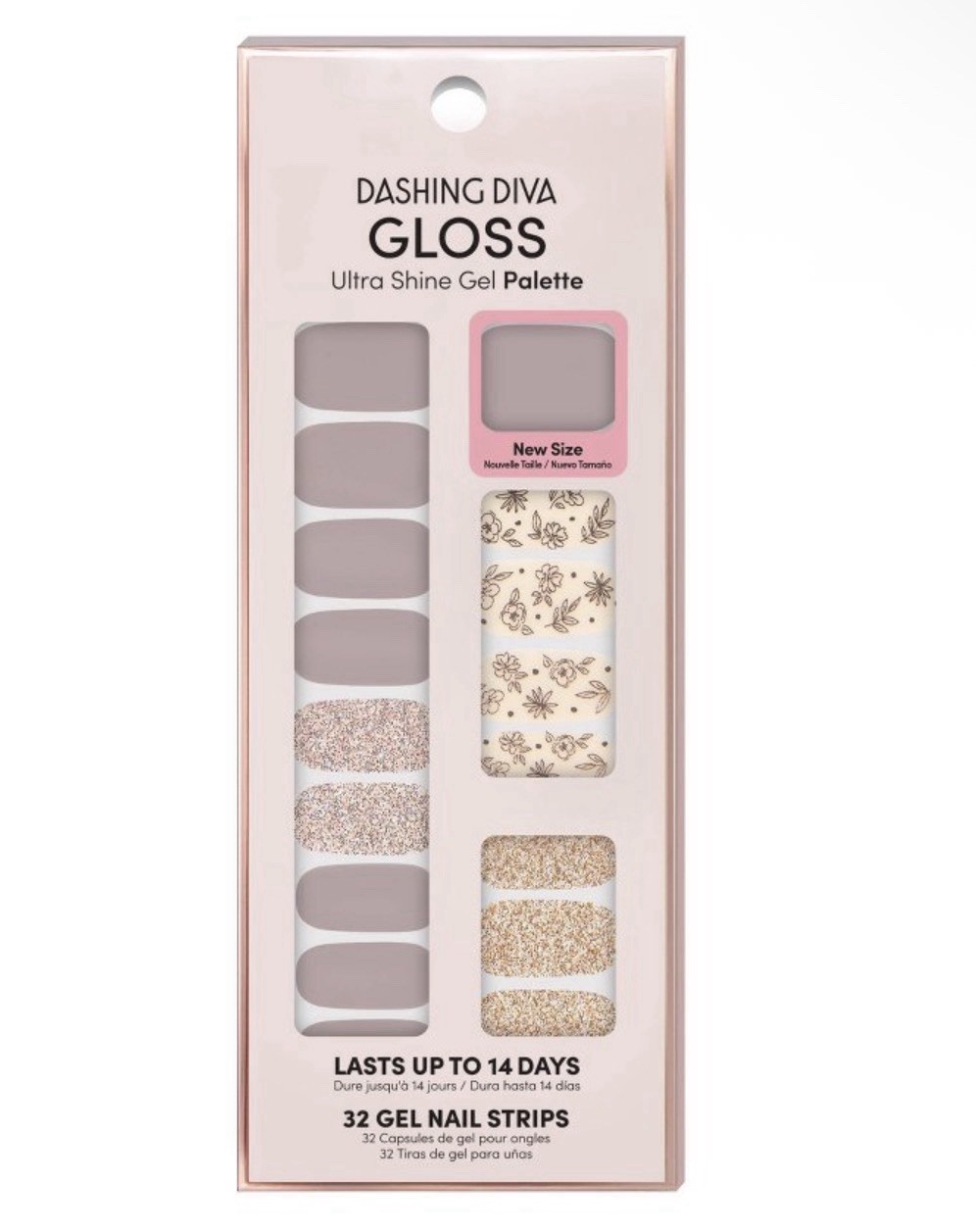 Dashing Diva Gloss Ultra Shine Gel Nail Strips 32 Strips -Lavender Dreams
