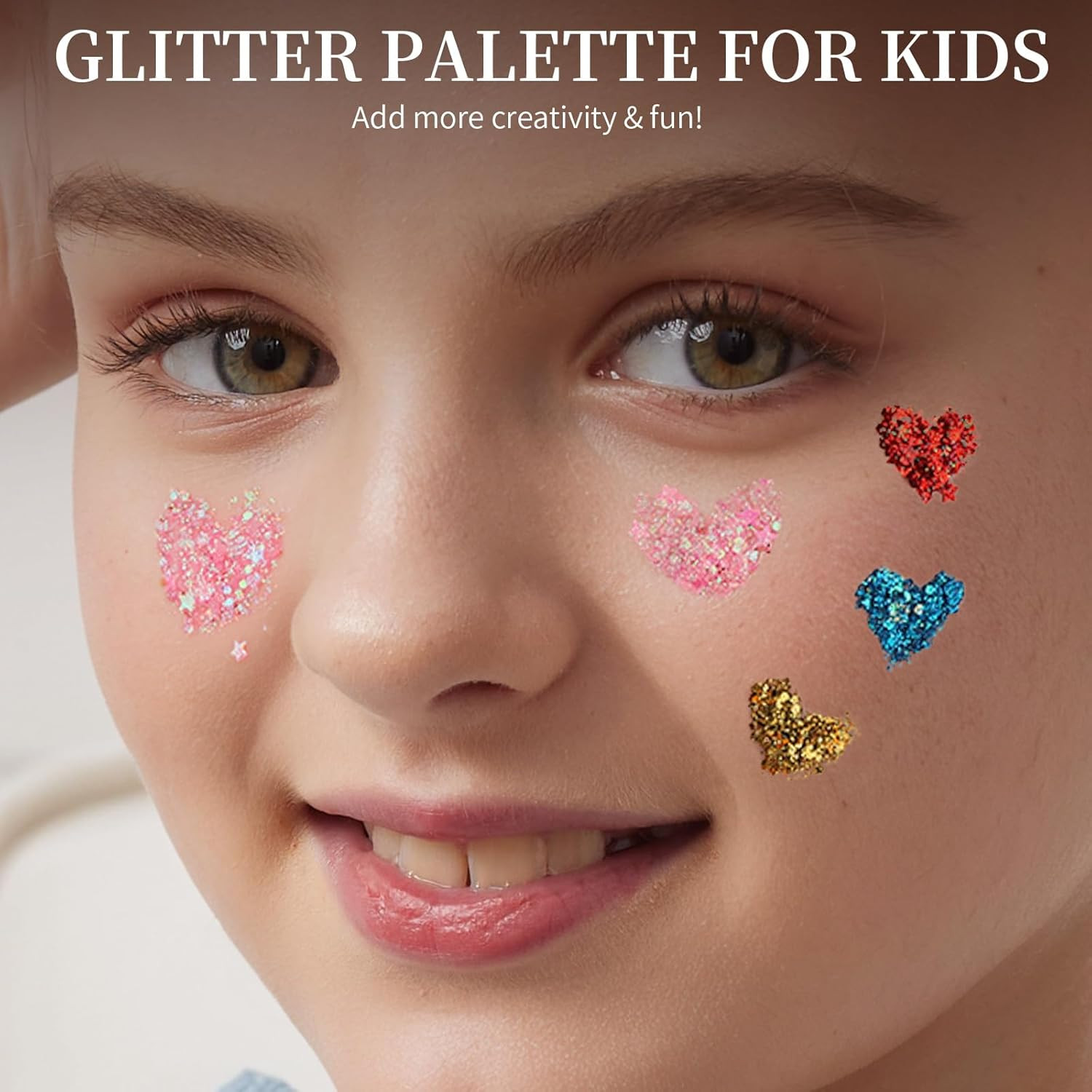 Face Glitter, 2 PCS Face Glitter Gel 18 Grids, Body Hair Glitter for Kids Women
