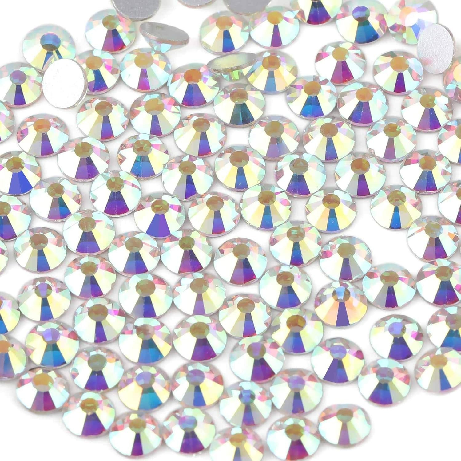 1440pcs Flat Back Crystal Rhinestones Round Gems for Nail Art and Craft Glue …