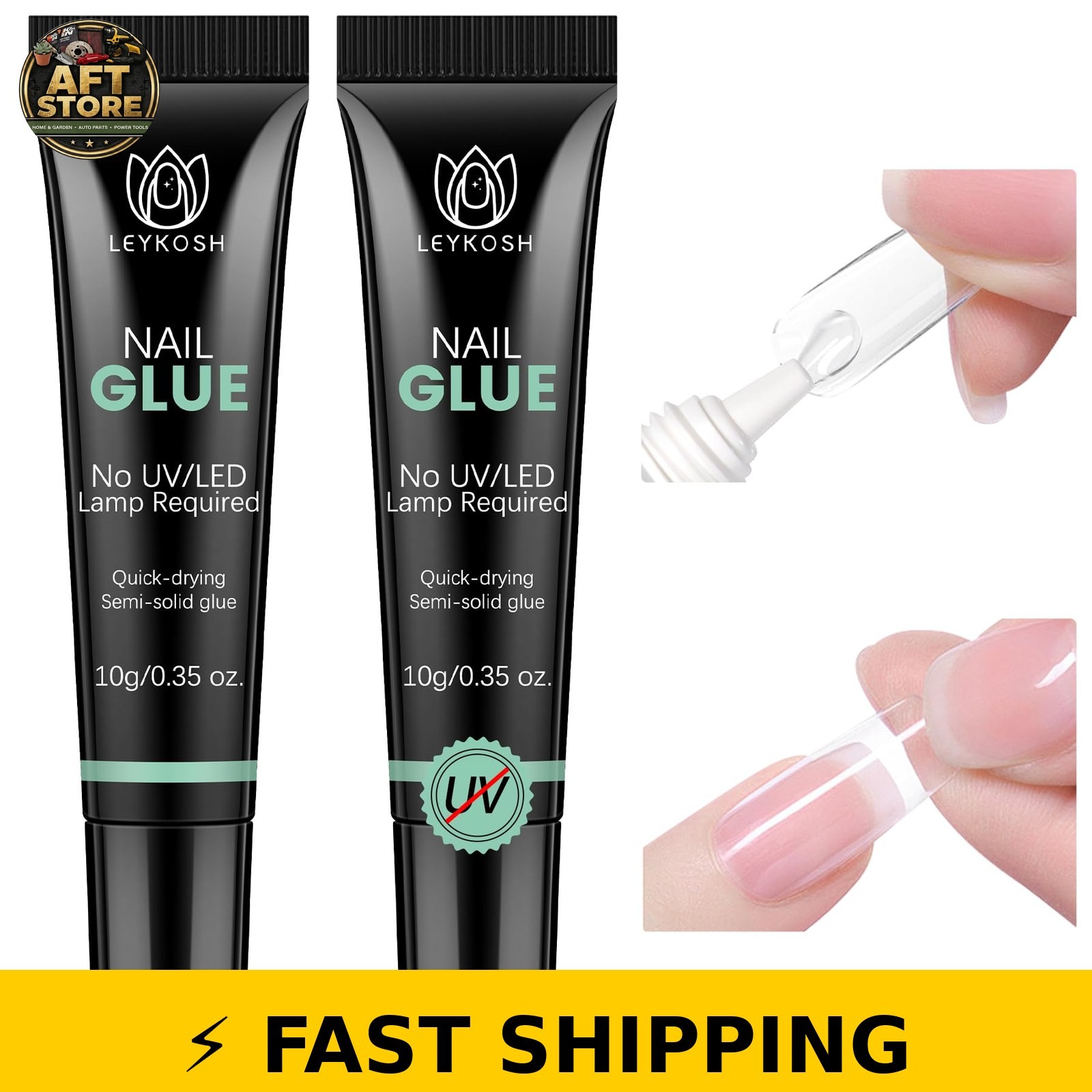 LEYKOSH Nail Glue for Press Ons – Fast-Drying 28+ Days
