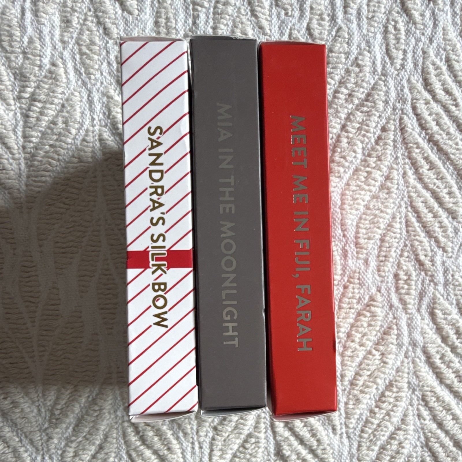 Red Aspen Nail Dashes Press-On Nails Lot of 3 Multicolor Shiny Pre-Designed Glue