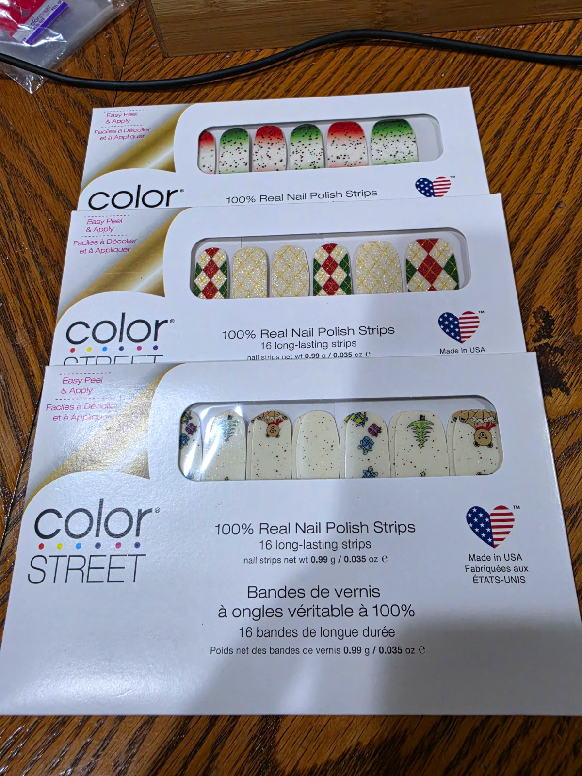Color Street Nail Polish Strips Glitter Multicolor Pre-Designed Easy Peel Nail