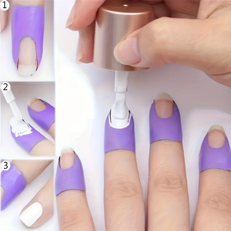 Long Lasting User Friendly Easy to Install 20PCS U-Shaped Nail Polish Protectors